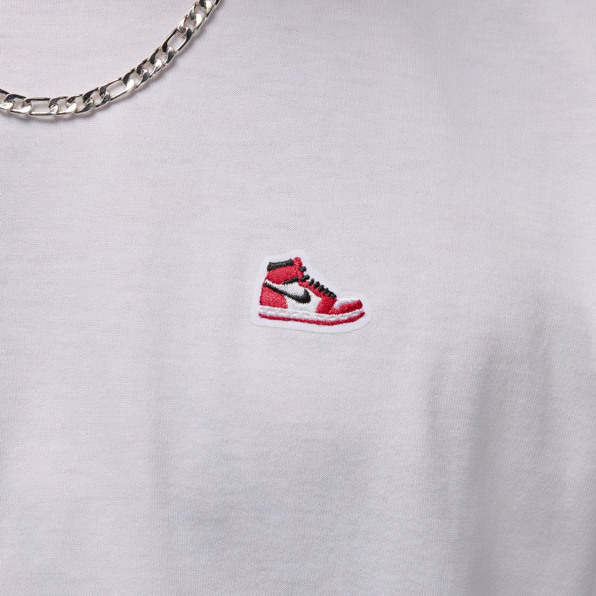 Air Jordan Mens Sneaker Patch Tee - White Denim Exchange