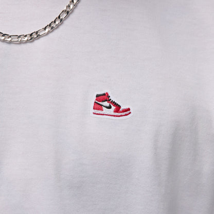 Air Jordan Mens Sneaker Patch Tee - White Denim Exchange