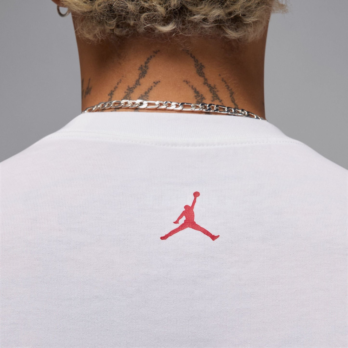 Air Jordan Mens Sneaker Patch Tee - White Denim Exchange