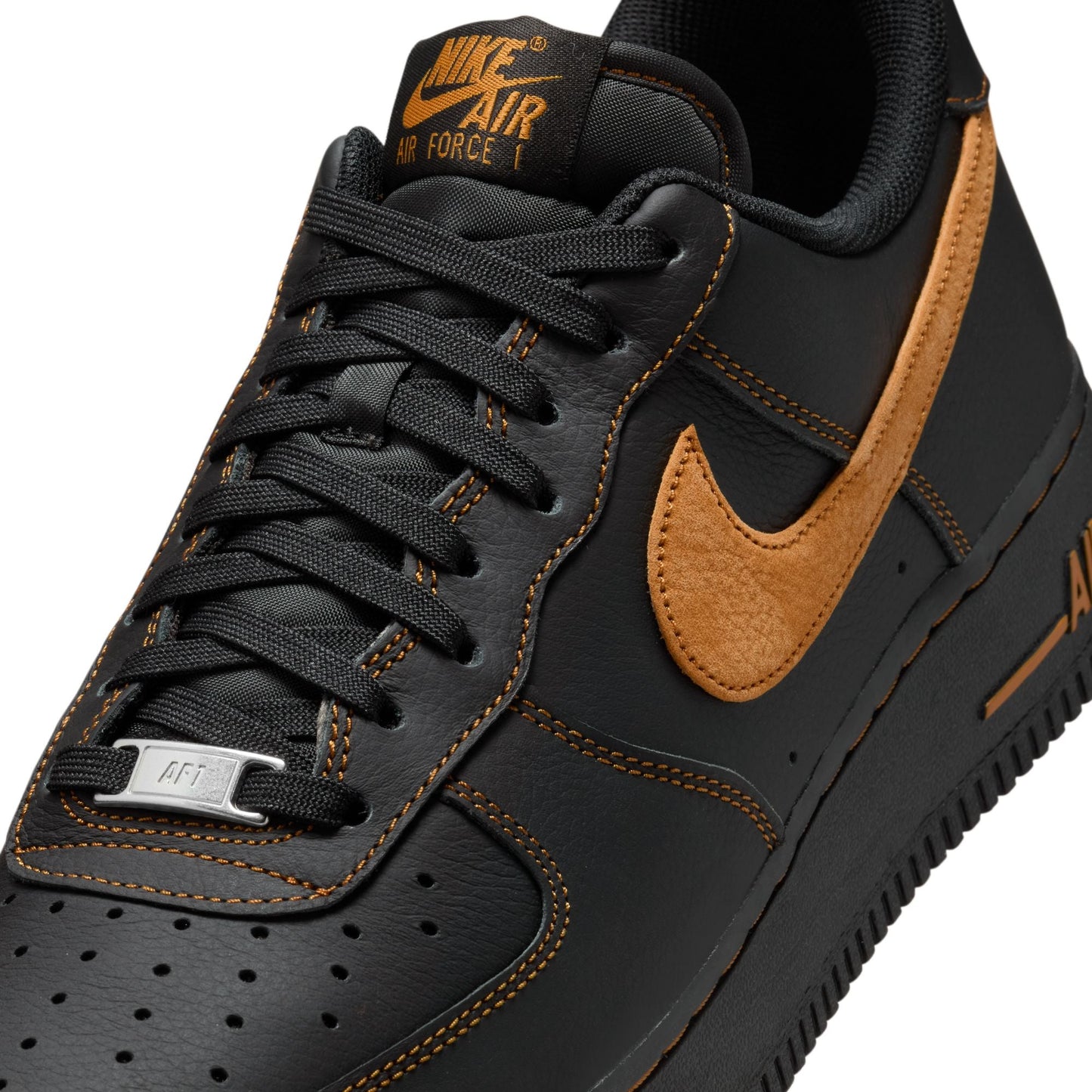 Nike Mens Air Force 1 '07 Lv8 - Black/Desert Ochre Denim Exchange
