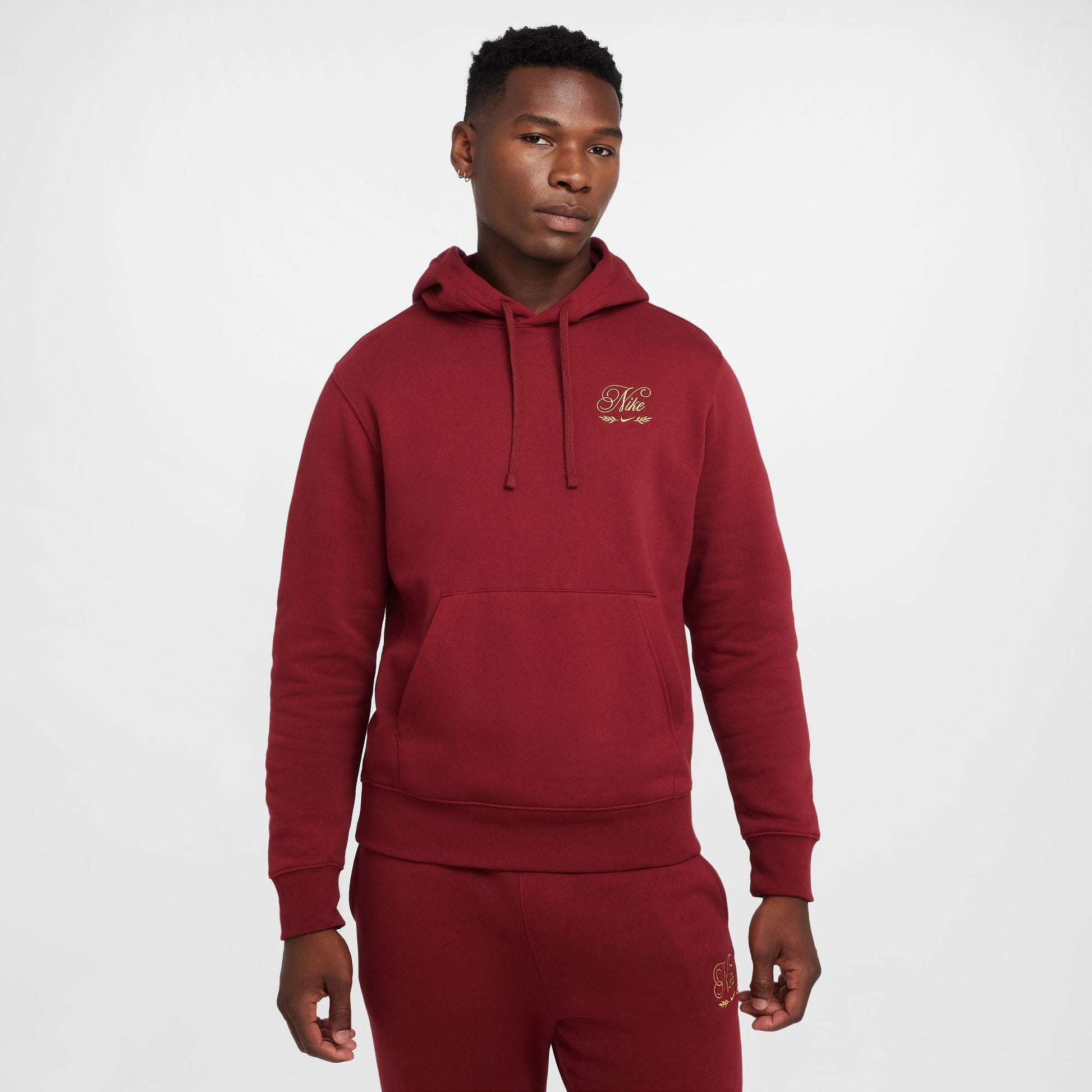 Nike Mens Club Tismen Hoodie - Team Red Denim Exchange