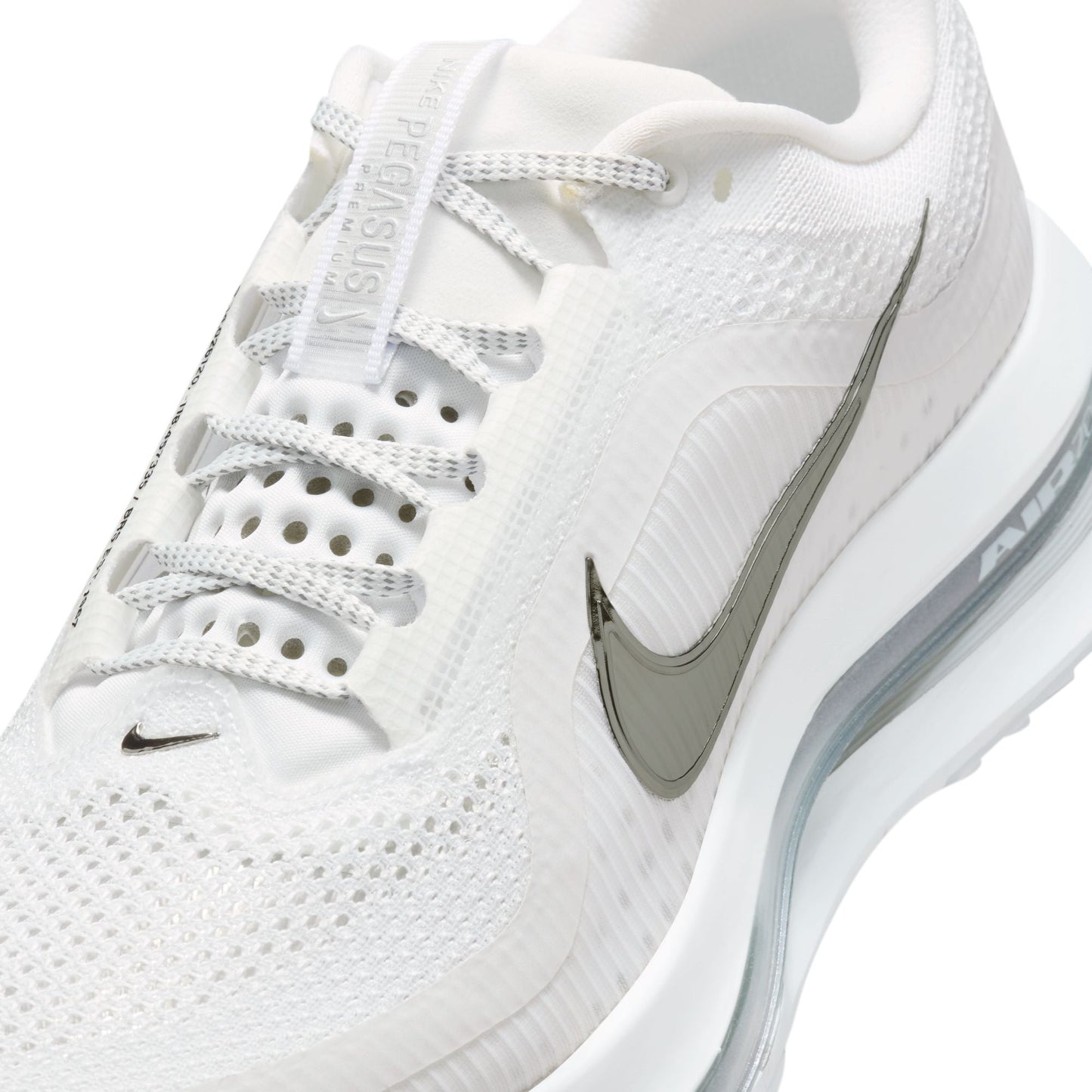 Nike Mens Pegasus Premium - White/Metallic Silver Denim Exchange