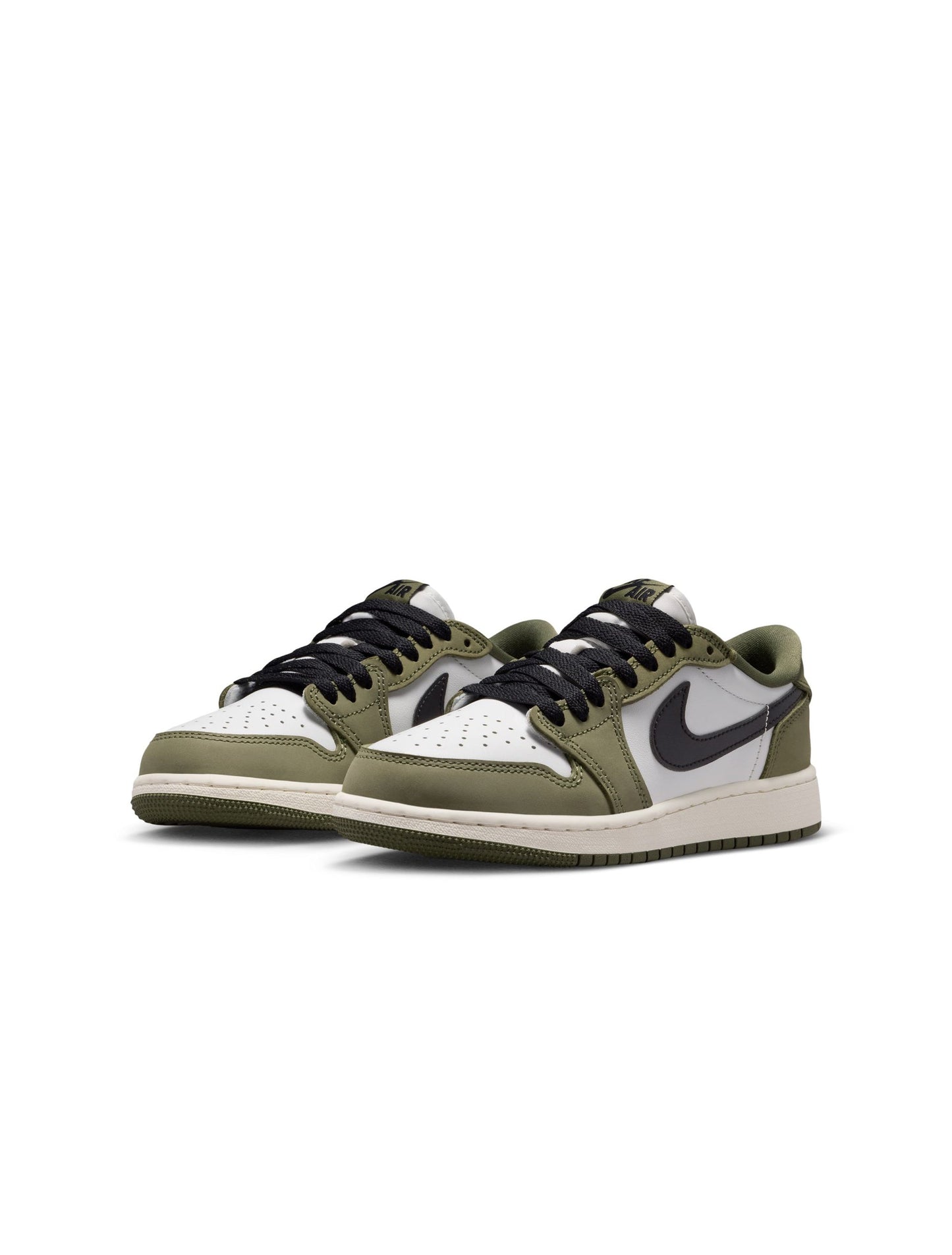 Air Jordan Big Kids 1 Retro Low - Medium Olive Denim Exchange