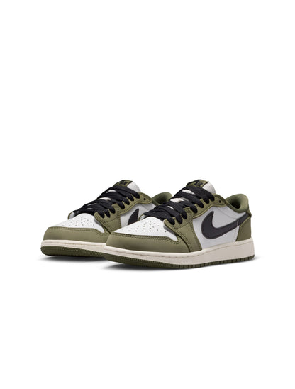 Air Jordan Big Kids 1 Retro Low - Medium Olive Denim Exchange