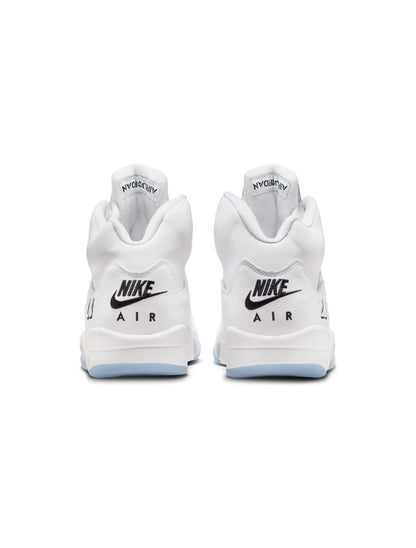 Air Jordan Mens 5 Retro - White Metallic Denim Exchange