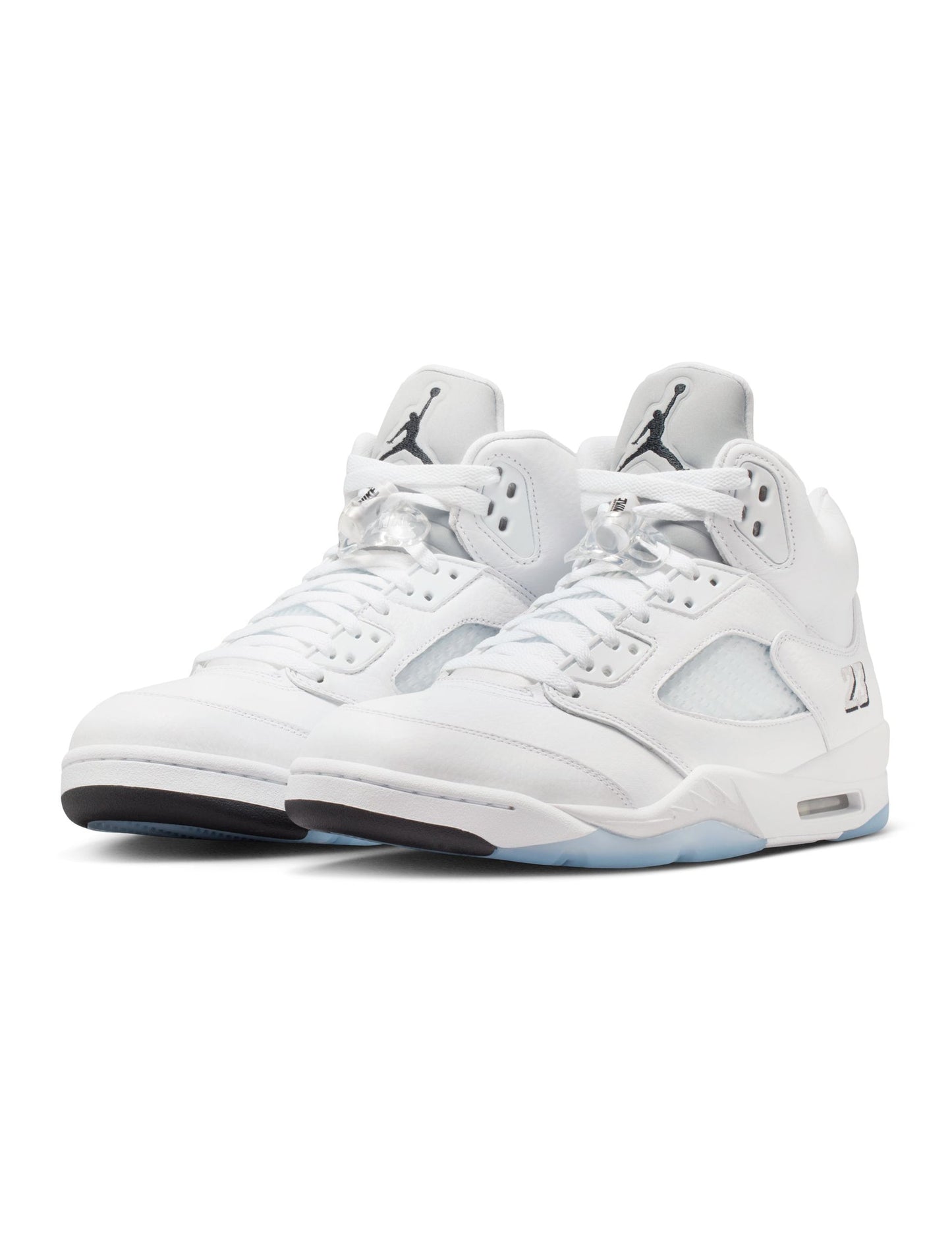 Air Jordan Mens 5 Retro - White Metallic Denim Exchange