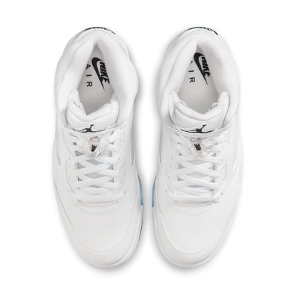 Air Jordan Mens 5 Retro - White Metallic Denim Exchange