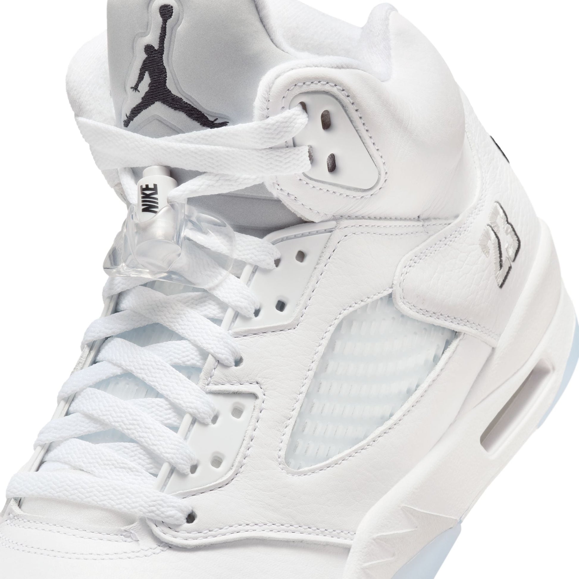 Air Jordan Mens 5 Retro - White Metallic Denim Exchange