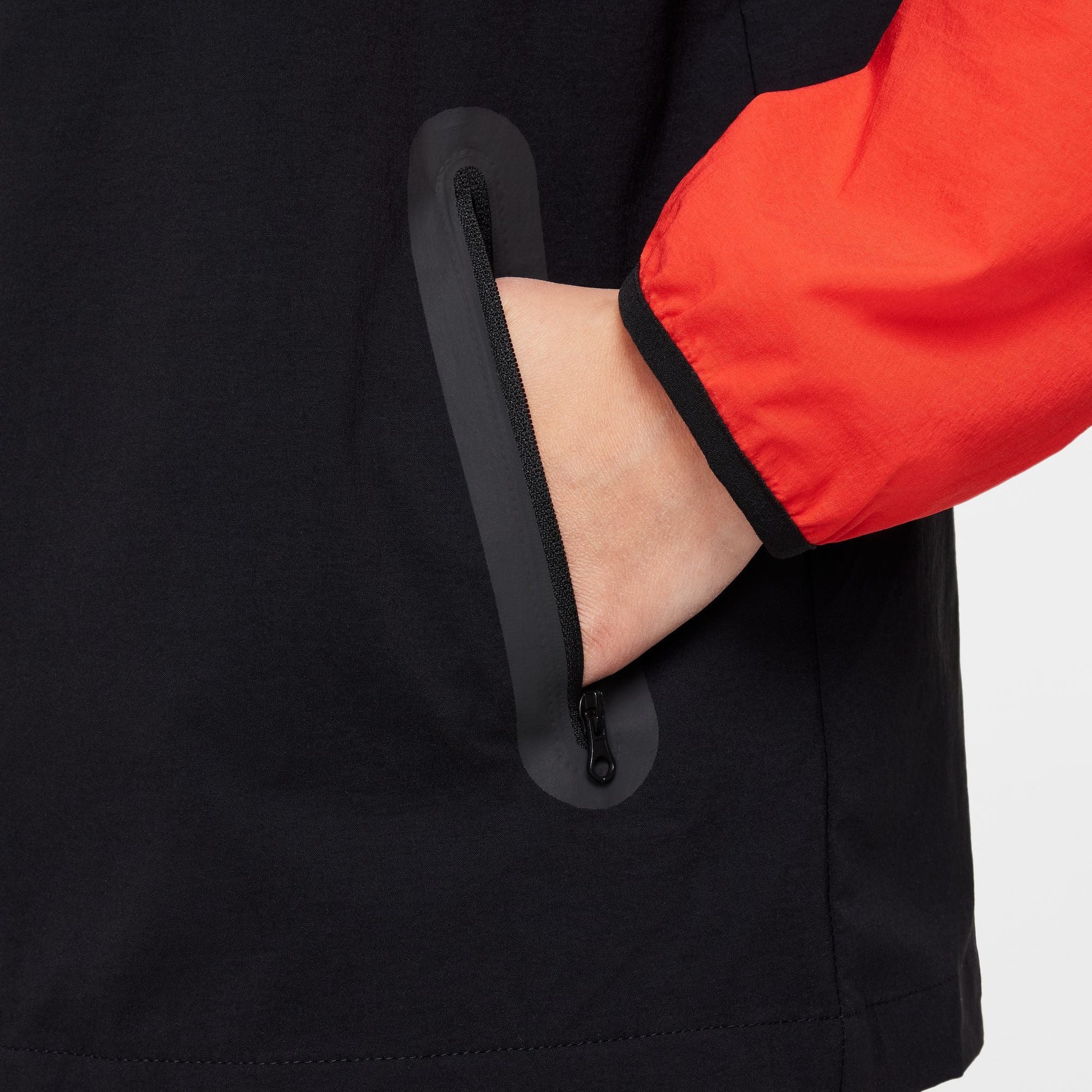 Nike Boys Tech Fleece Hoodie - Black/Light Crimson Denim Exchange