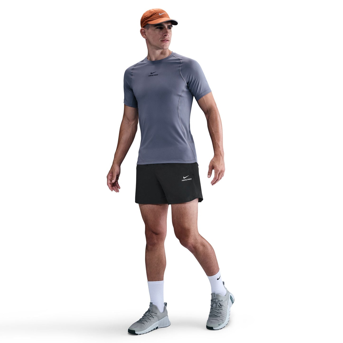 Nike Mens Pro Training 6" Shorts - Black/White Denim Exchange
