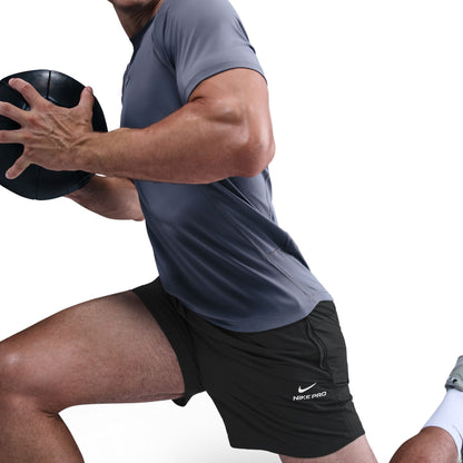 Nike Mens Pro Training 6" Shorts - Black/White Denim Exchange