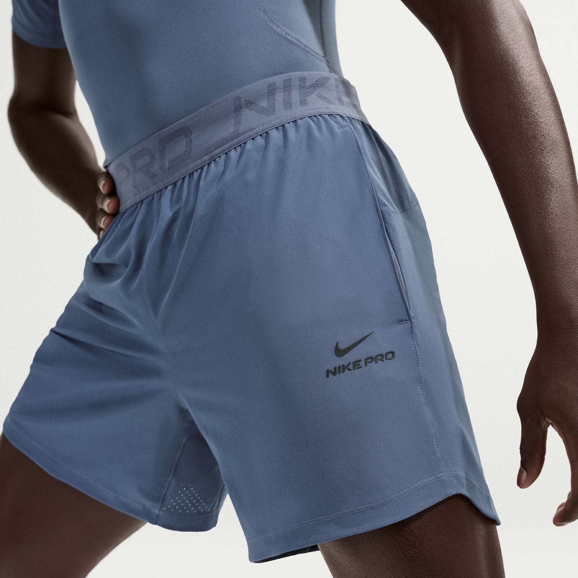Nike Mens Pro Training 6" Shorts - Diffused Blue Denim Exchange
