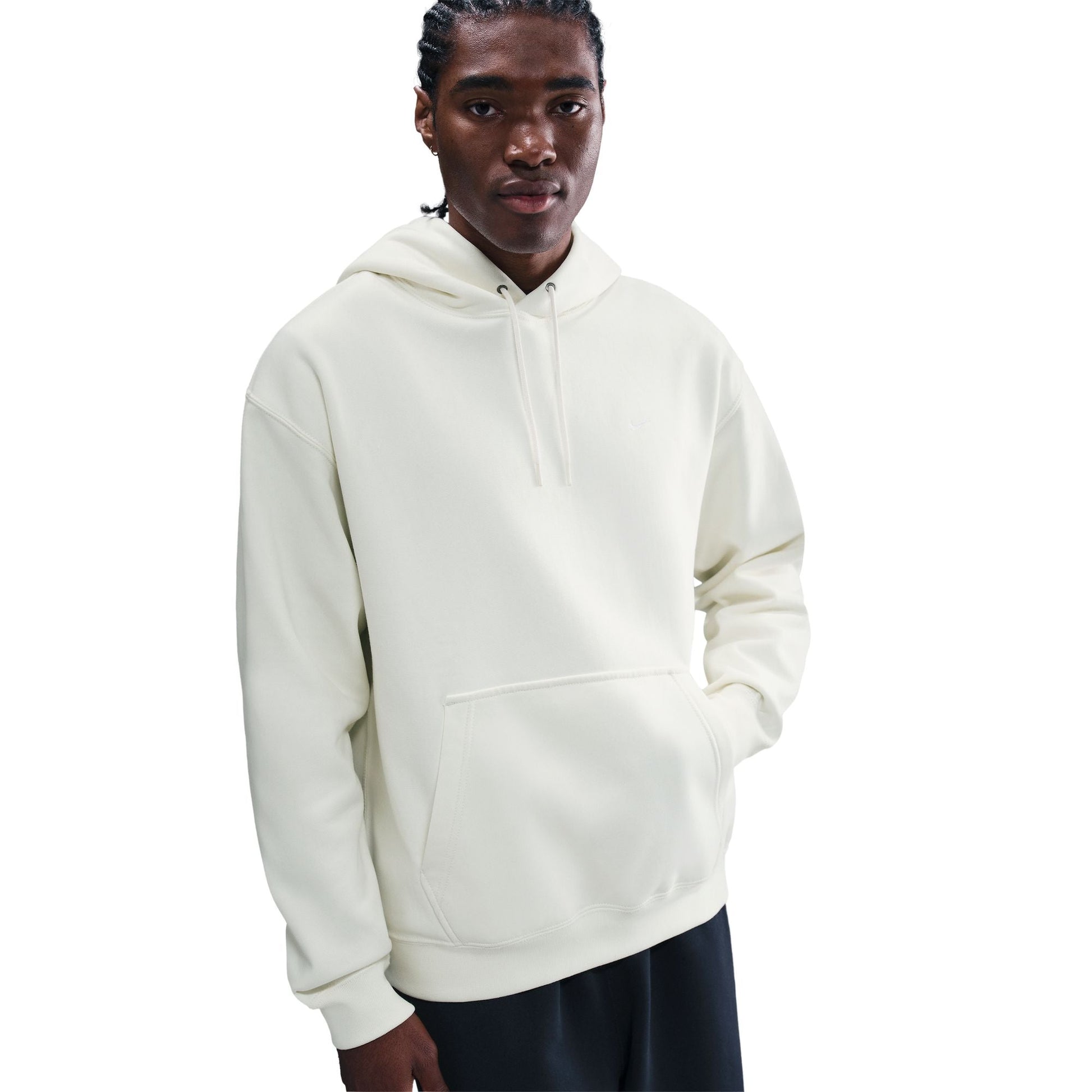 Nike Mens Solo Swoosh Hoodie - Sail Denim Exchange