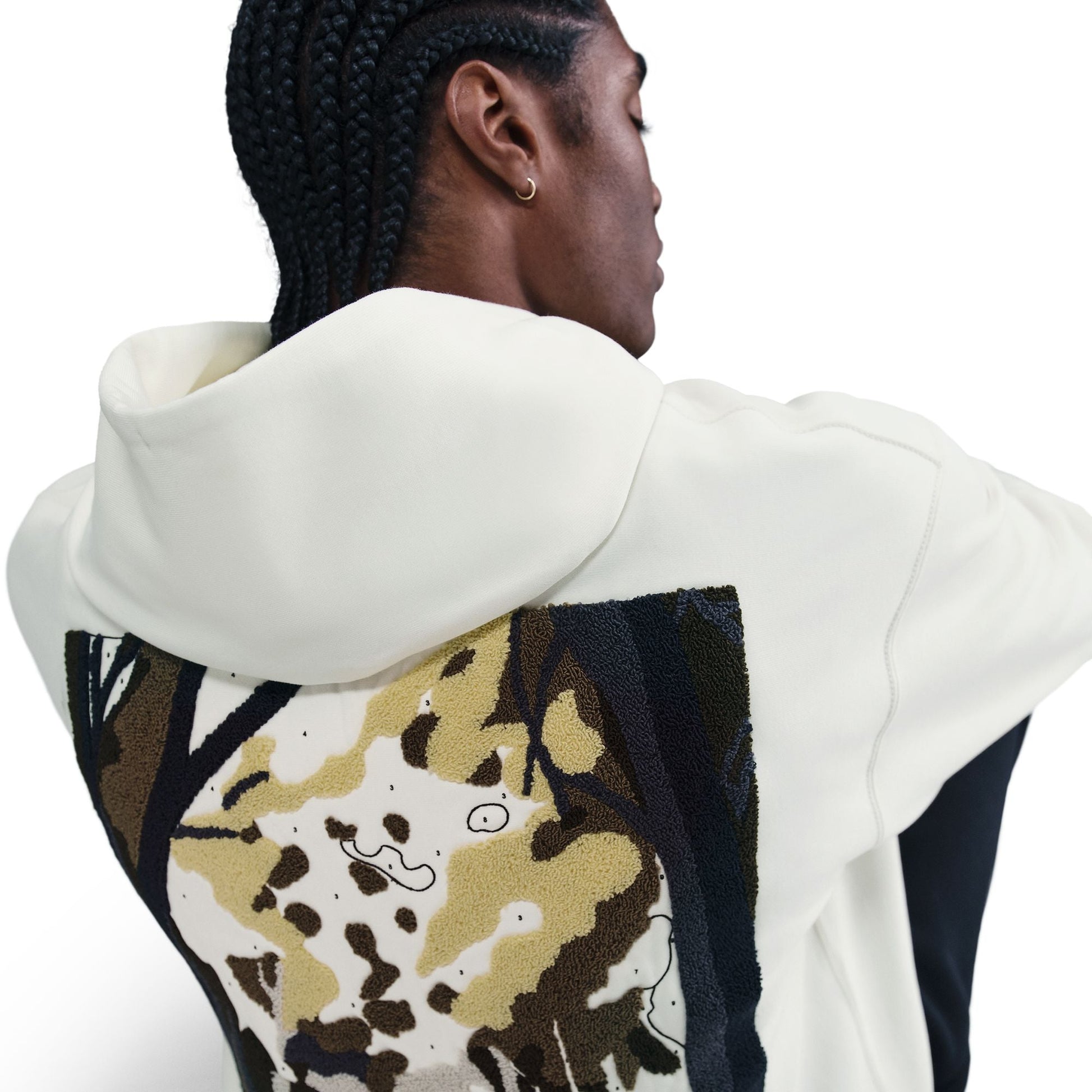 Nike Mens Solo Swoosh Hoodie - Sail Denim Exchange