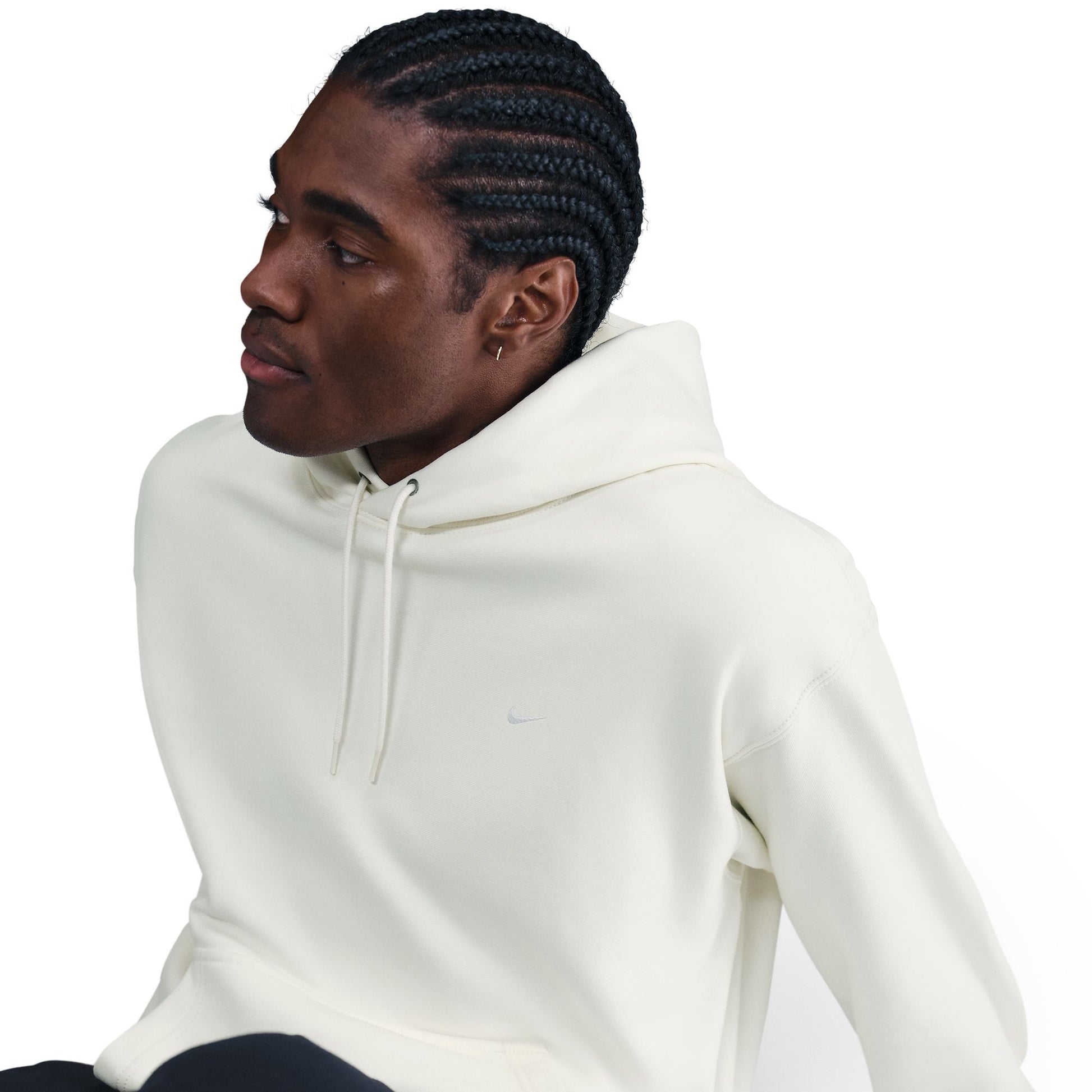 Nike Mens Solo Swoosh Hoodie - Sail Denim Exchange
