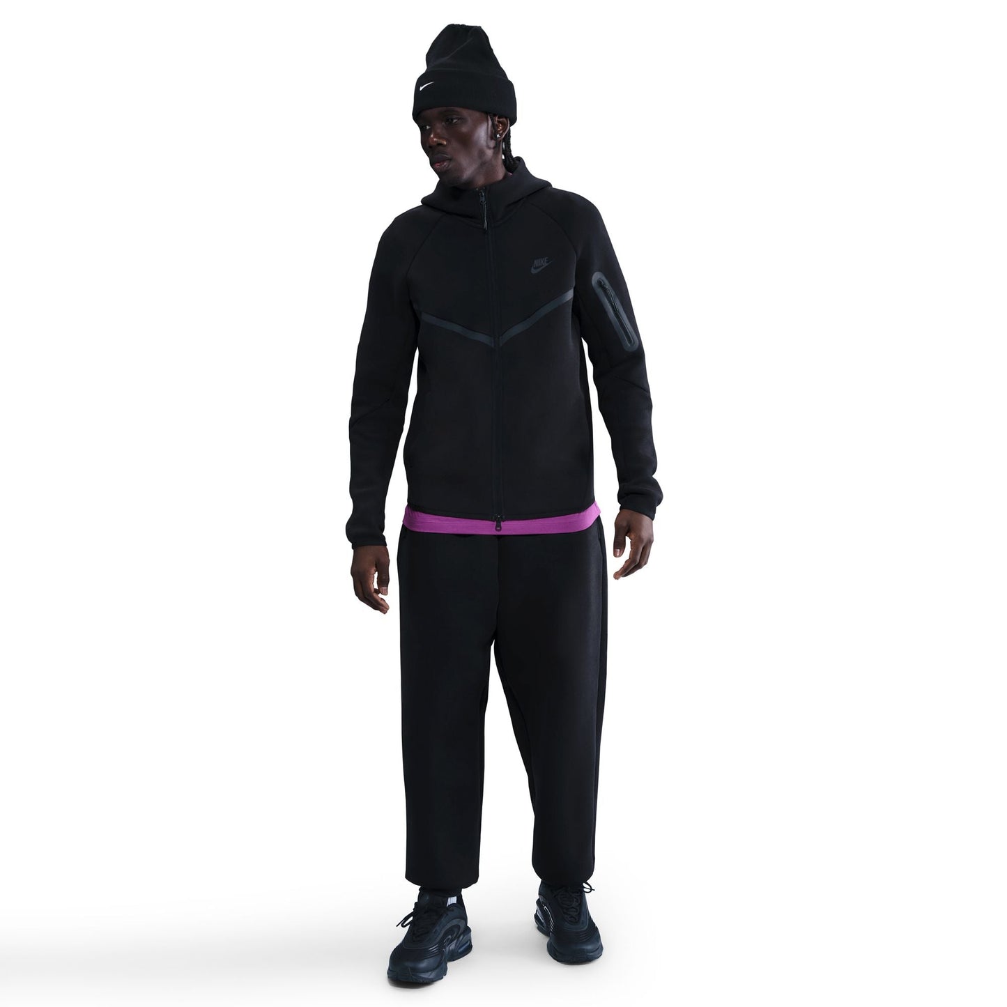 Nike Mens Tech Fleece Full Zip Runner Jacket - Black Denim Exchange