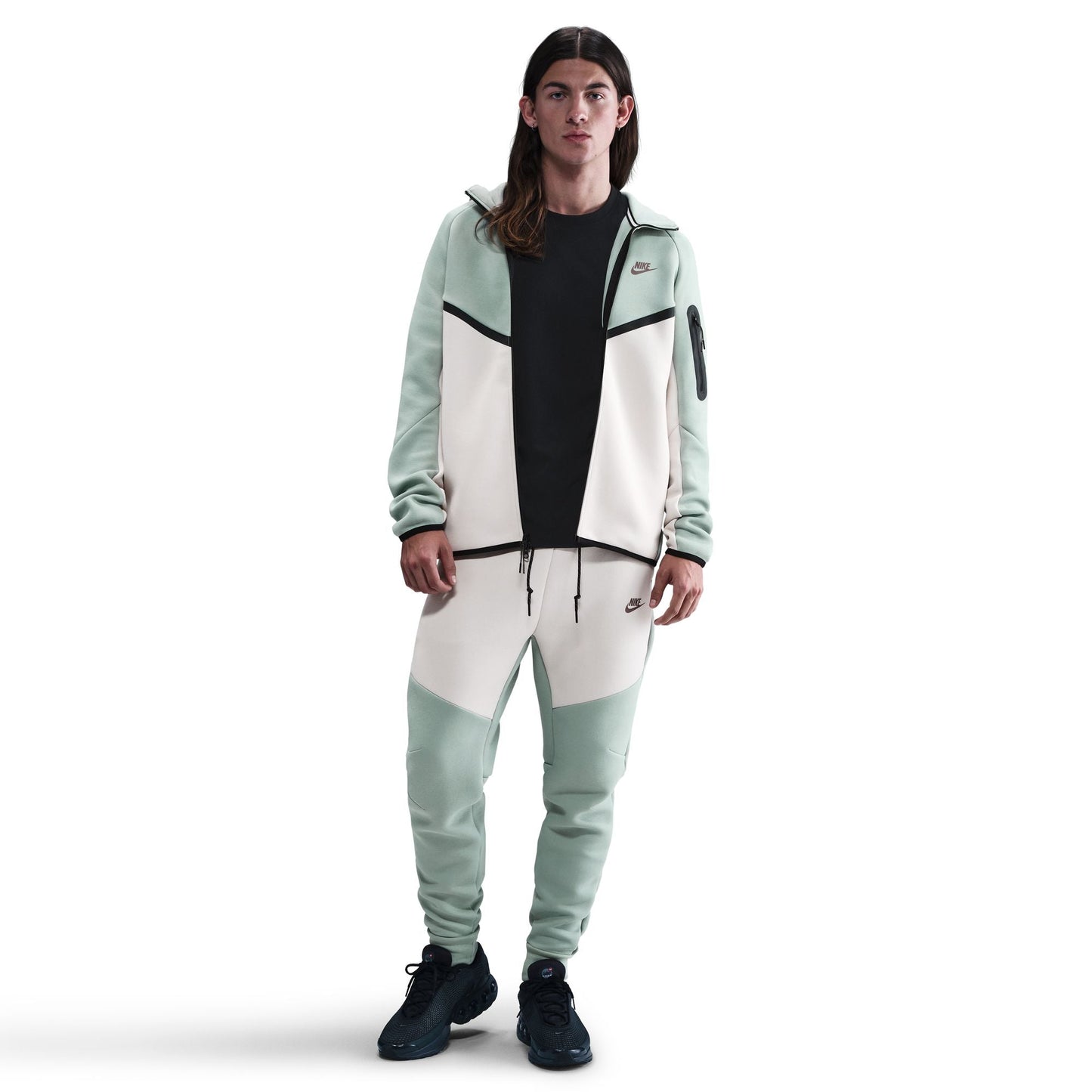 Nike Mens Tech Fleece Hoodie - Dusty Sage Denim Exchange