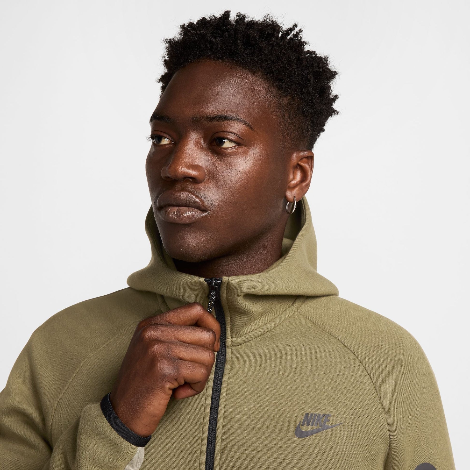 Nike Mens Tech Fleece Hoodie - Medium Olive/Light Army Denim Exchange