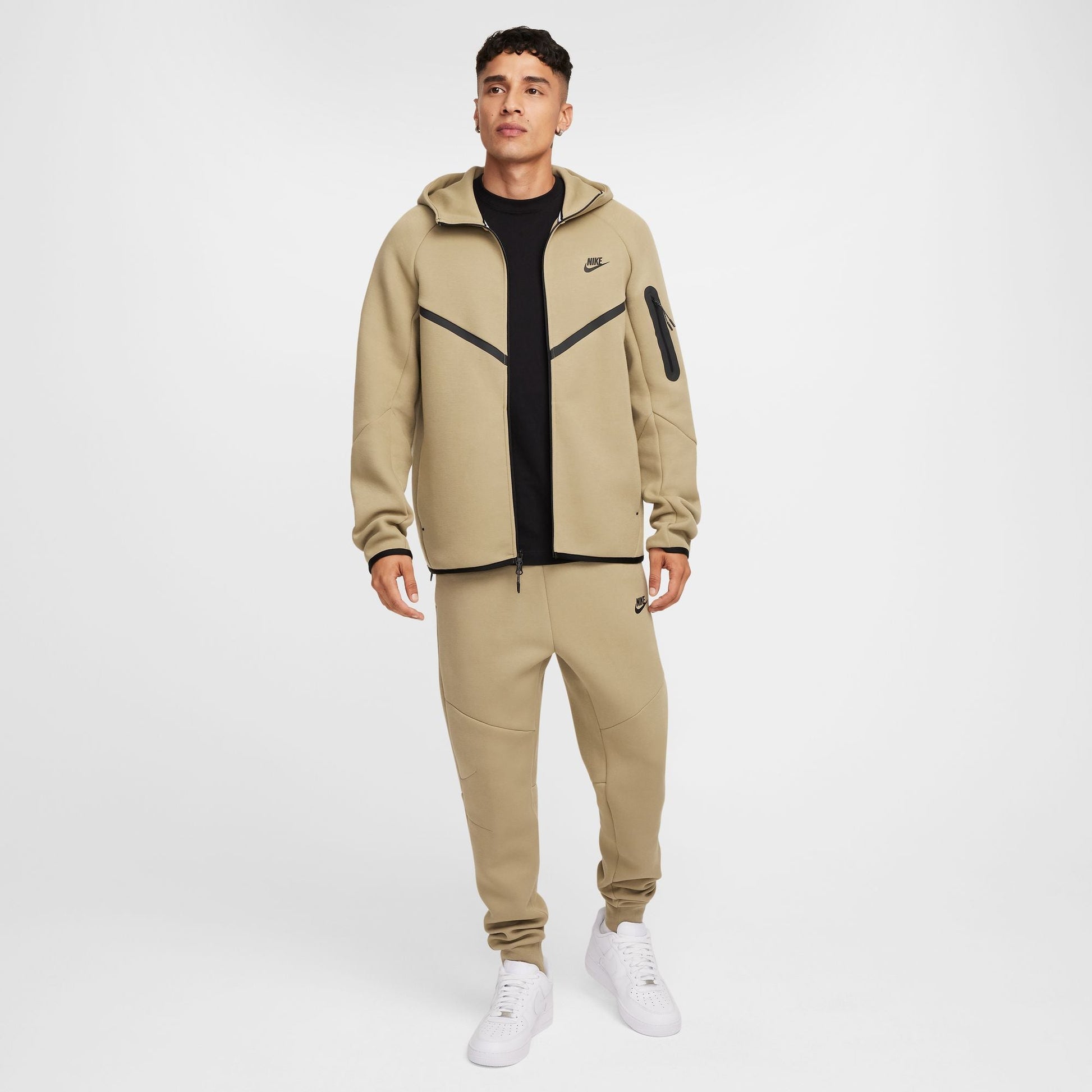 Nike Mens Tech Full Zip Windrunner Hoodie - Neutral Olive/Black Denim Exchange