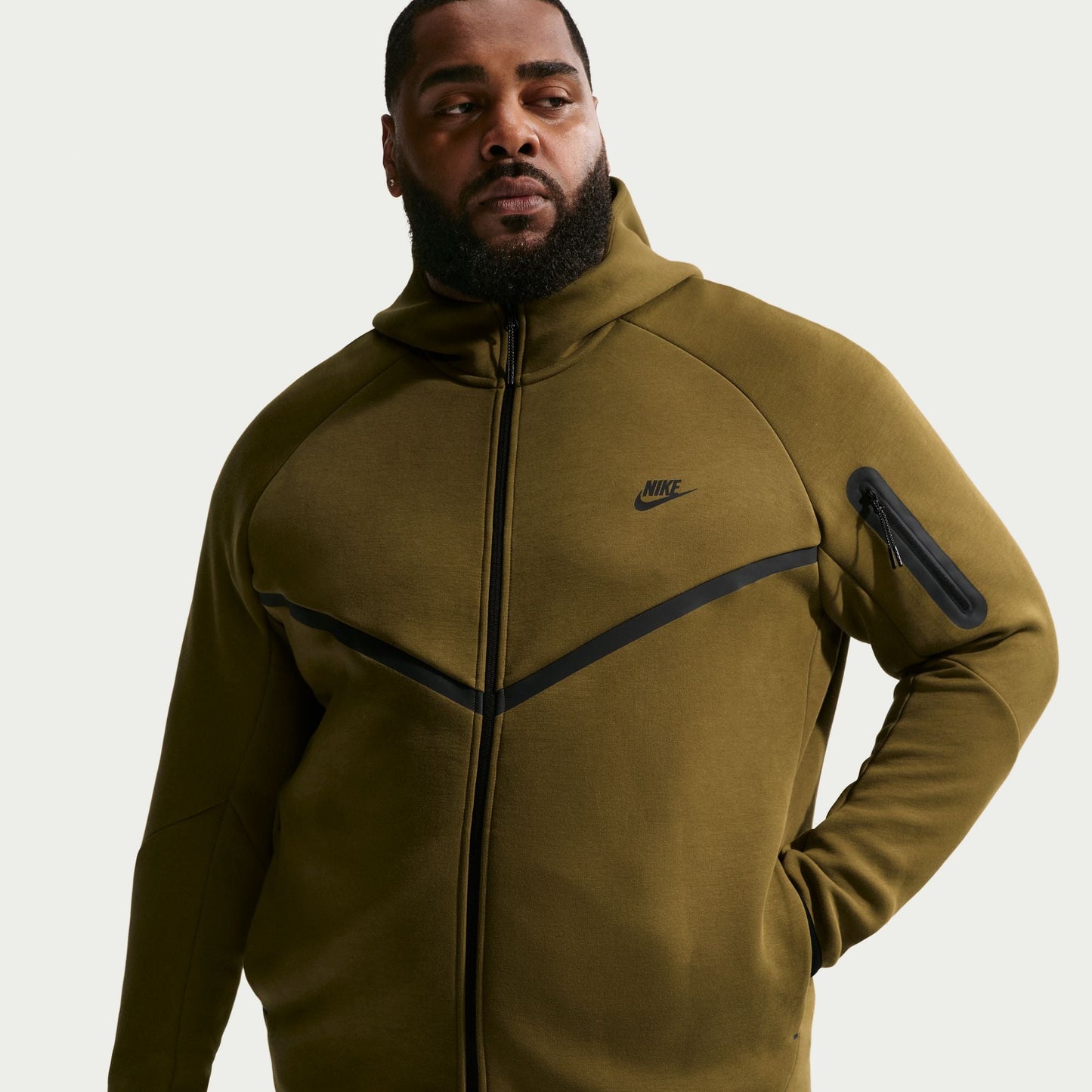 Nike Mens Tech Fleece Windrunner Jacket - Olive Flak Denim Exchange