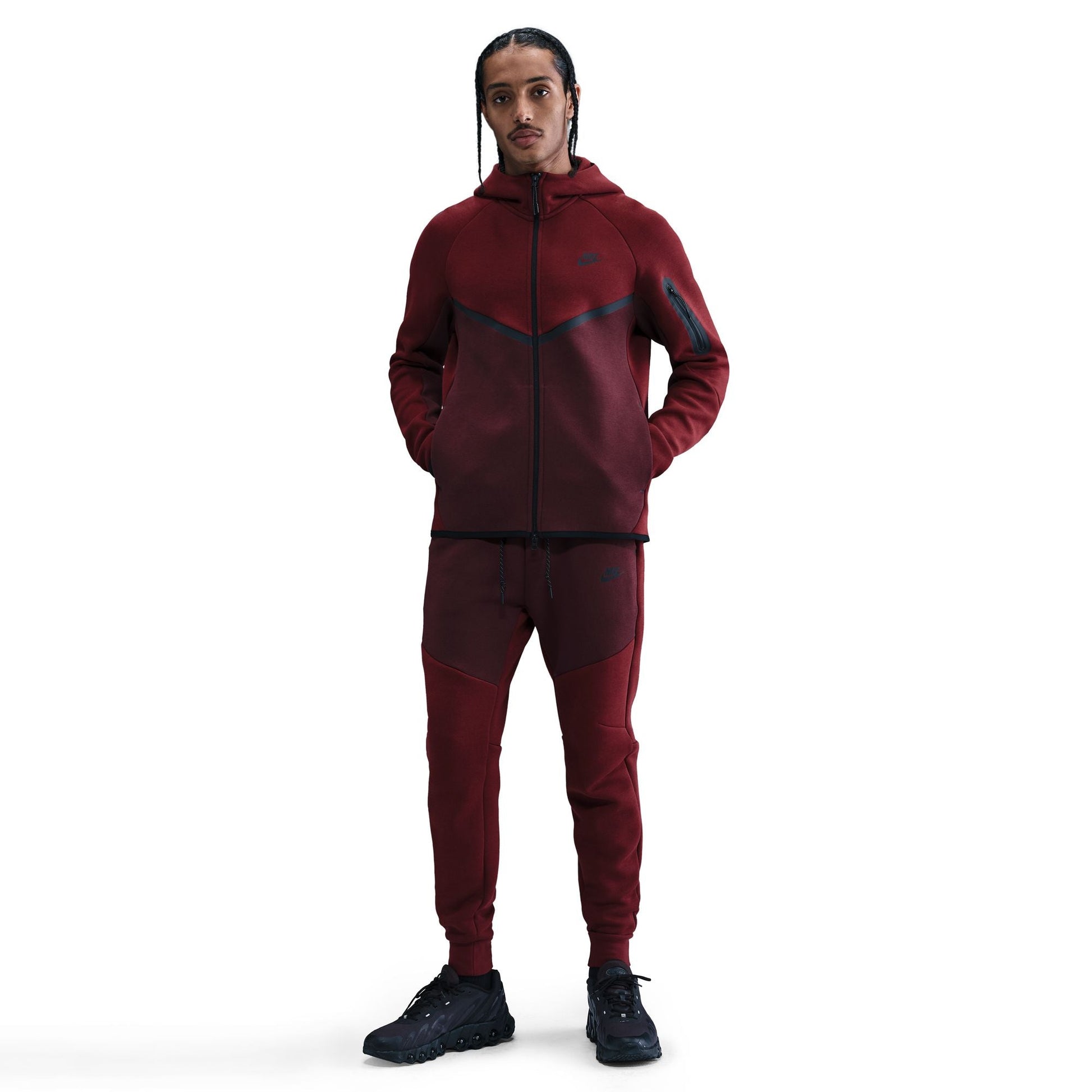 Nike Men's Tech Fleece Jacket - Dark Team Red Denim Exchange