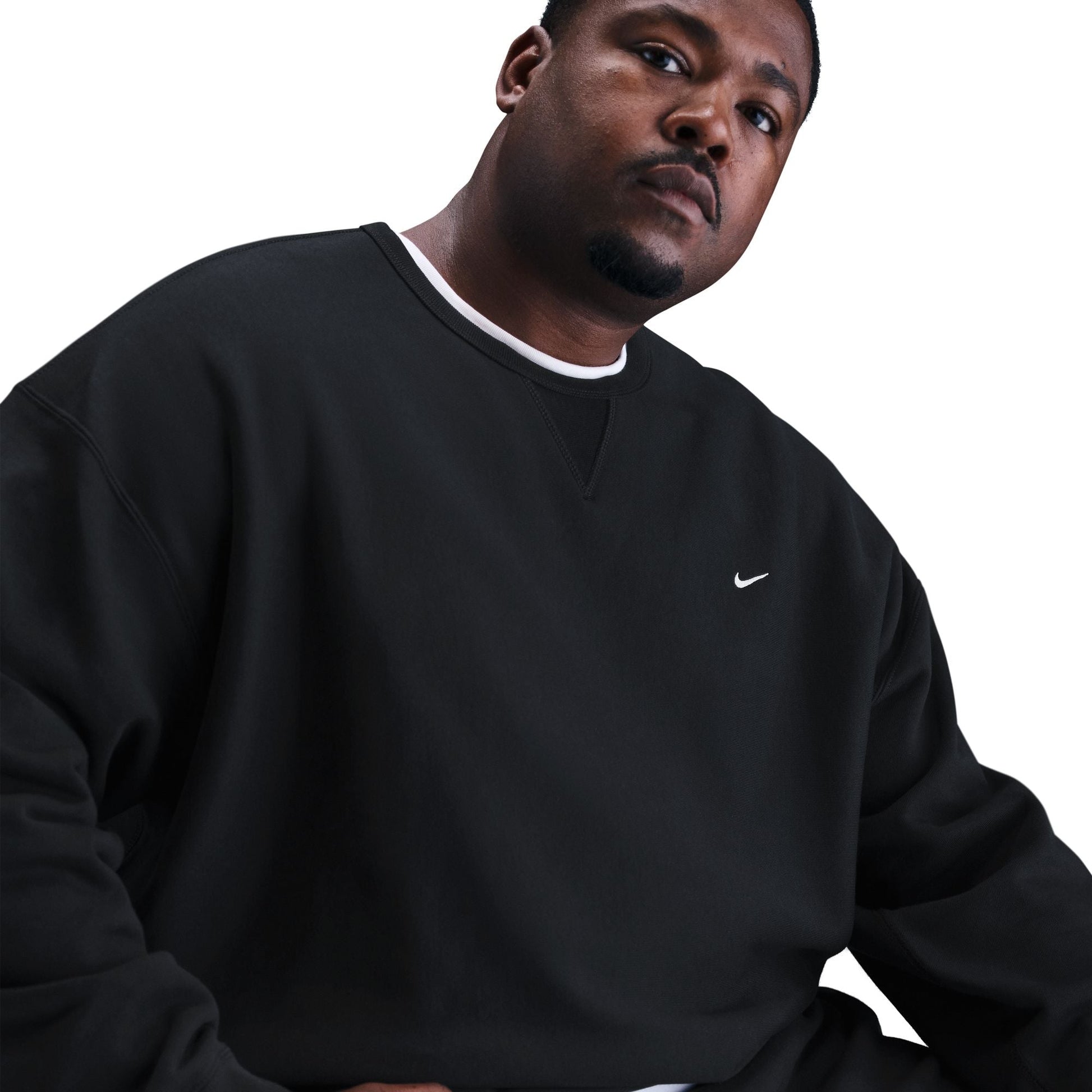 Nike Mens Solo Swoosh Crewneck - Black Denim Exchange