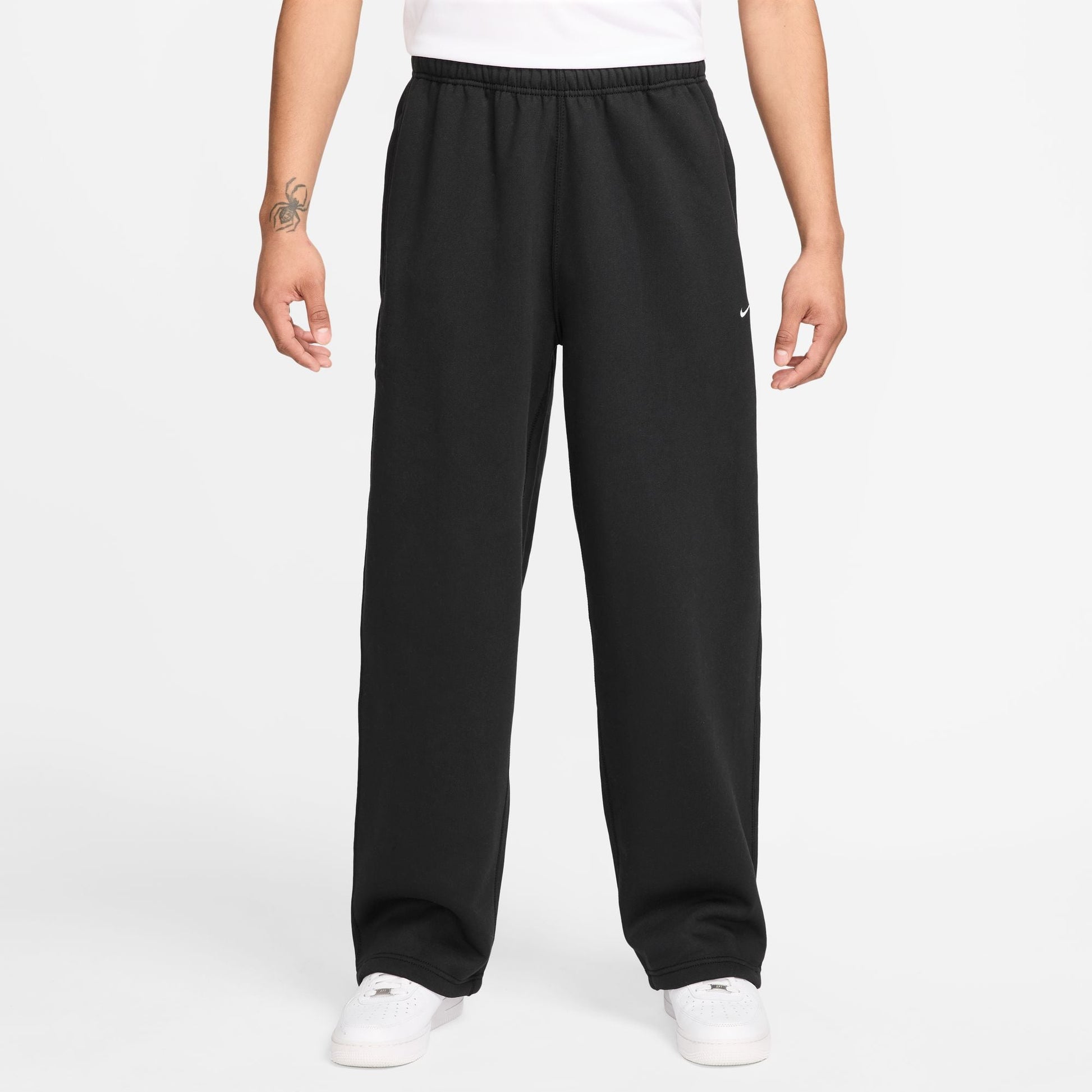 Nike Mens Solo Swoosh Open Hem Sweatpants - Black Denim Exchange