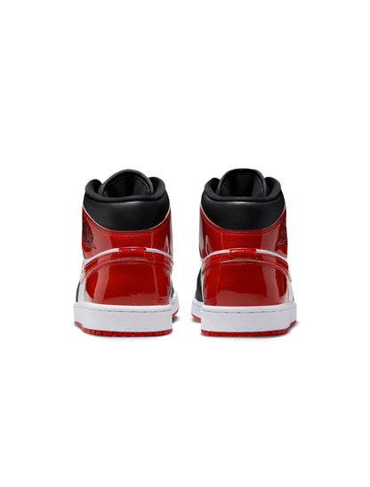 Air Jordan Men's 1 Mid SE - Black/Varsity Red Denim Exchange