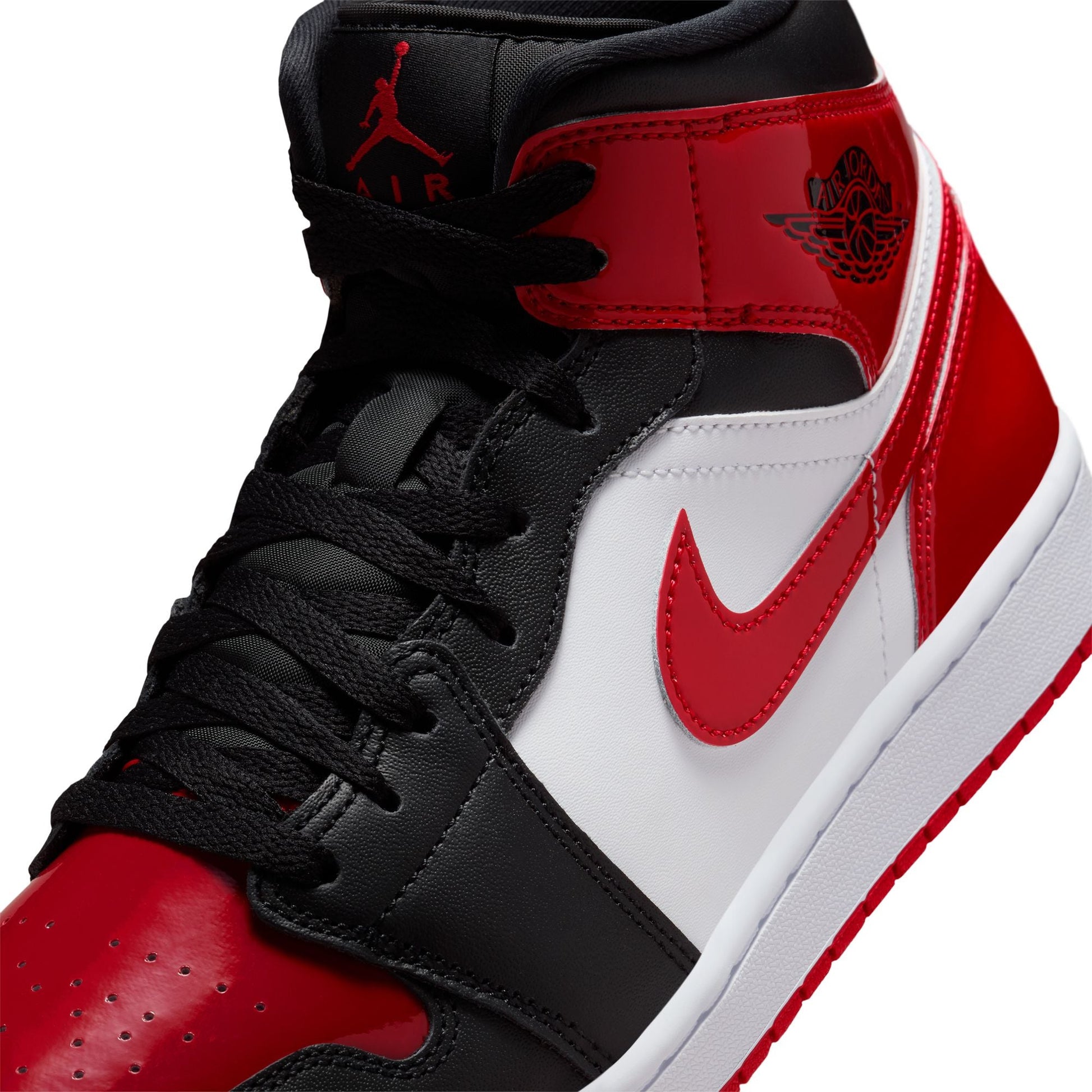 Air Jordan Men's 1 Mid SE - Black/Varsity Red Denim Exchange