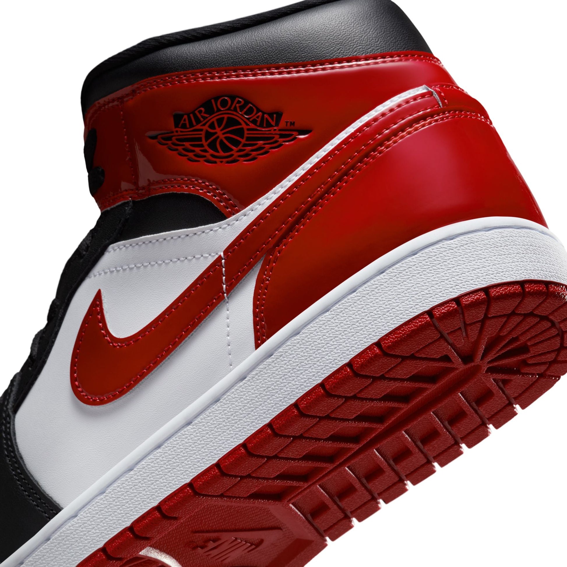 Air Jordan Men's 1 Mid SE - Black/Varsity Red Denim Exchange