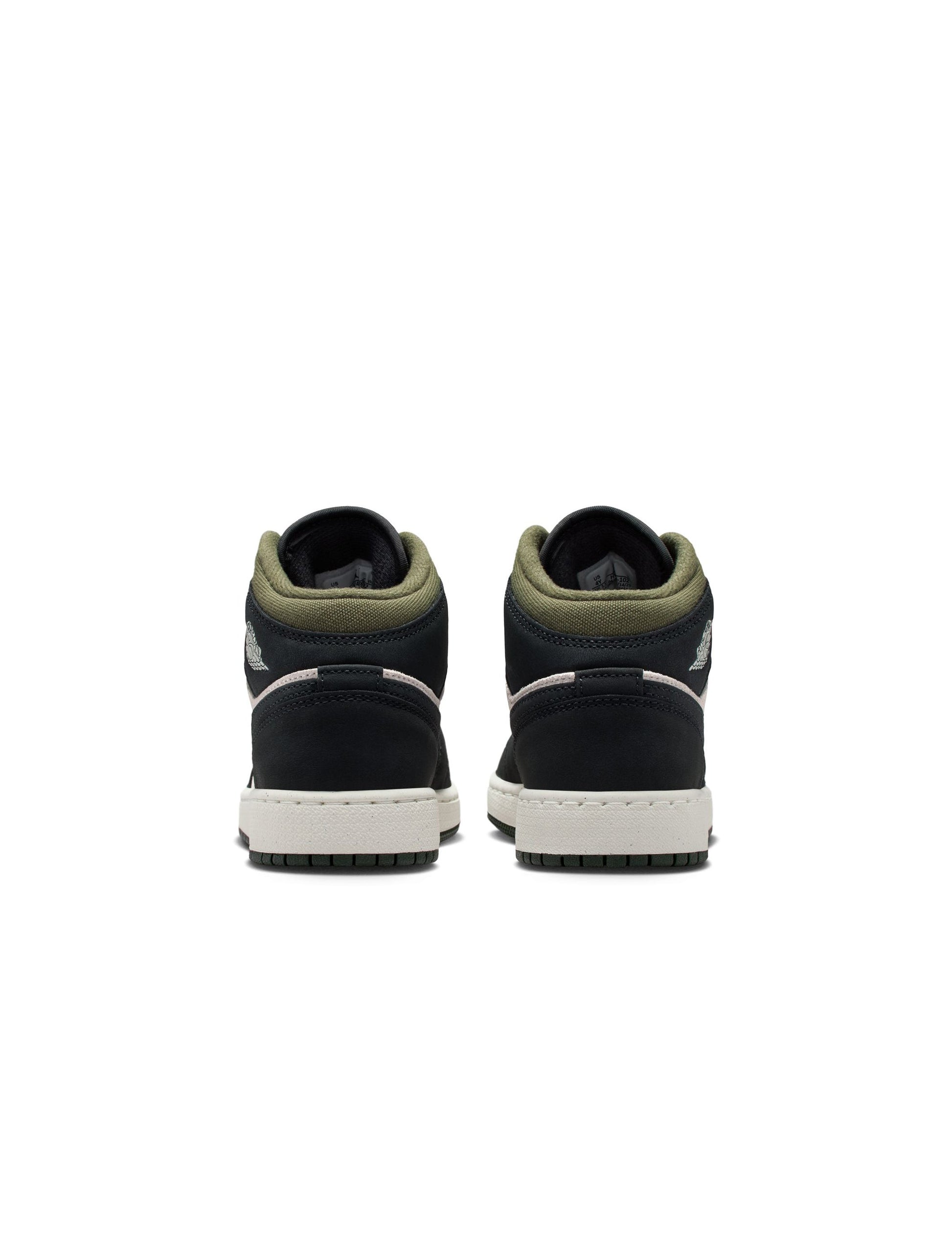 Air Jordan Big Kids 1 Mid- Light Orewood Brown Denim Exchange