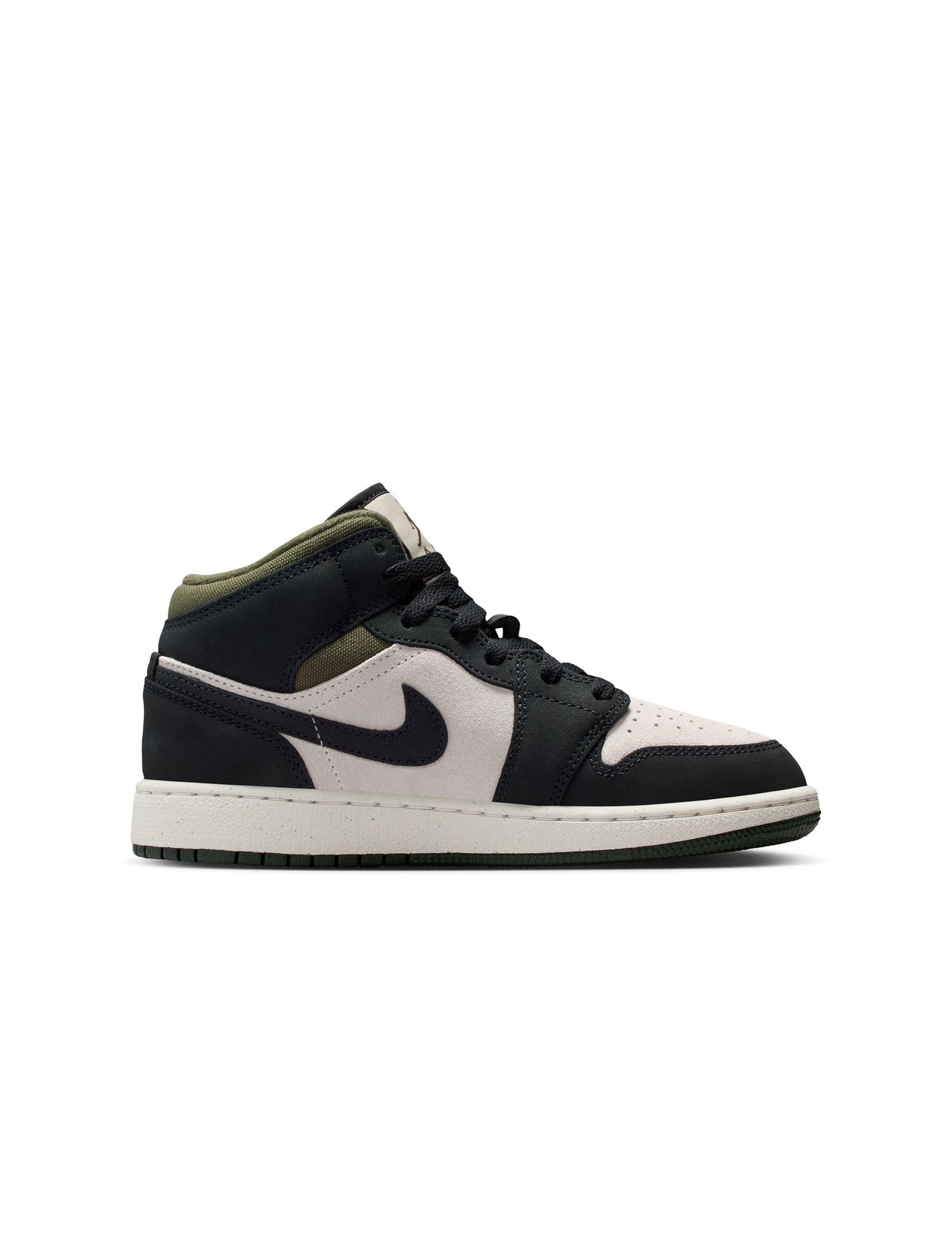 Air Jordan Big Kids 1 Mid- Light Orewood Brown Denim Exchange