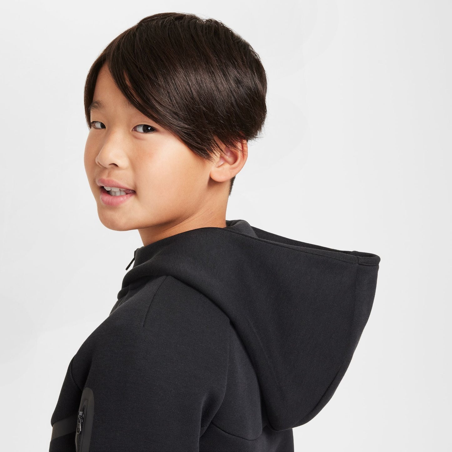 Nike Big Kids Tech Fleece Hoodie - Black Denim Exchange