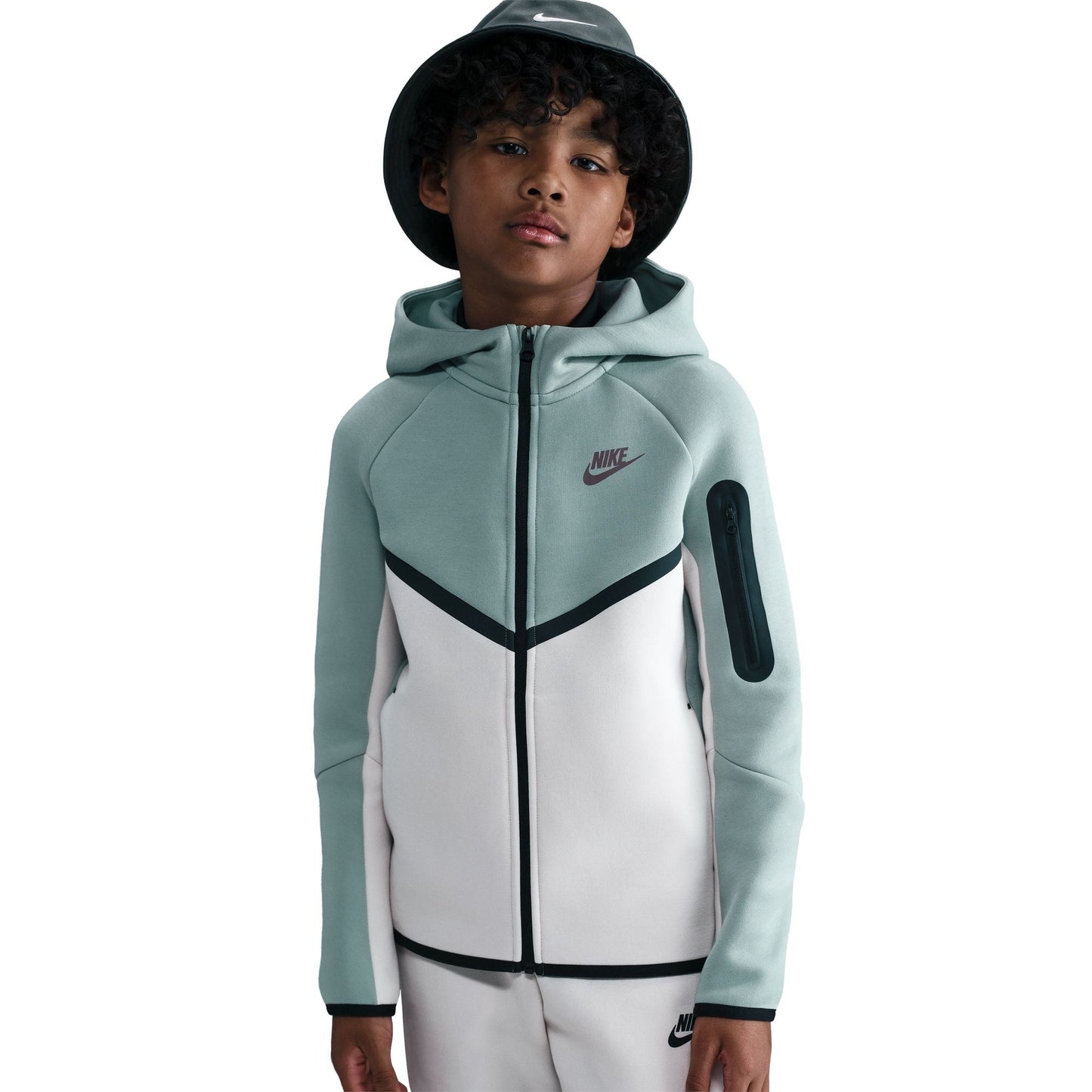 Nike Big Kids Sportswear Tech Fleece Hoodie - Dusty Sage Denim Exchange