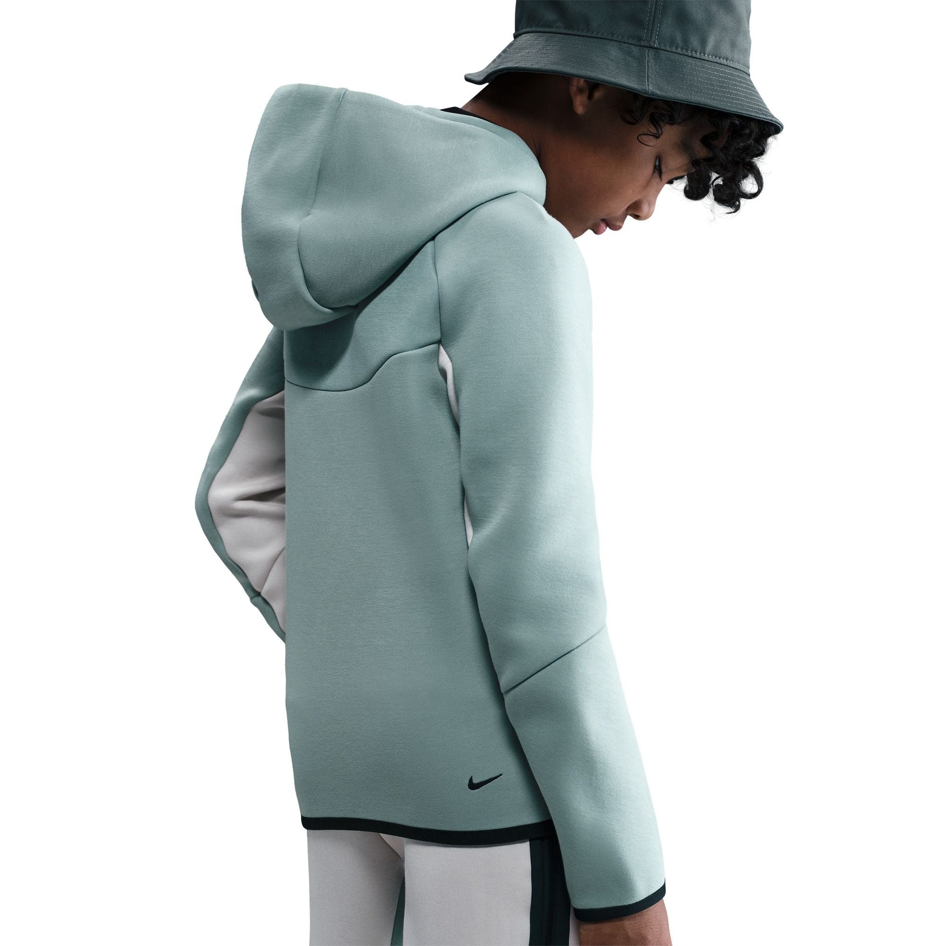 Nike Big Kids Sportswear Tech Fleece Hoodie - Dusty Sage Denim Exchange