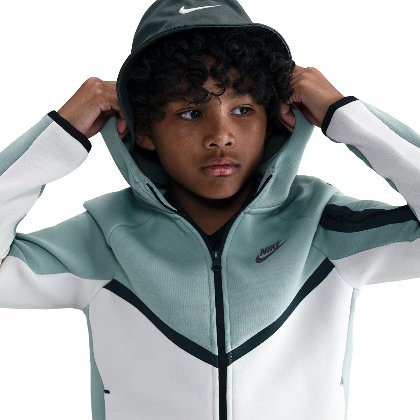 Nike Big Kids Sportswear Tech Fleece Hoodie - Dusty Sage Denim Exchange