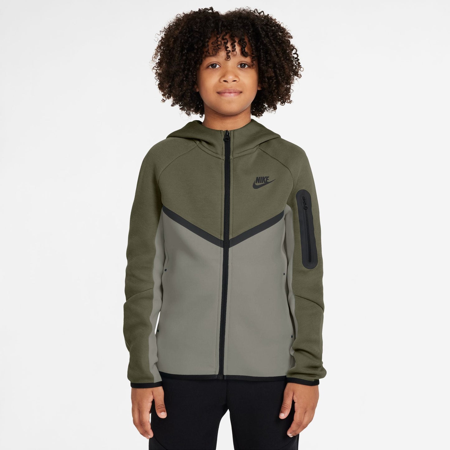 Nike Big Kids Sportswear Tech Fleece Jacket - Medium Olive Denim Exchange
