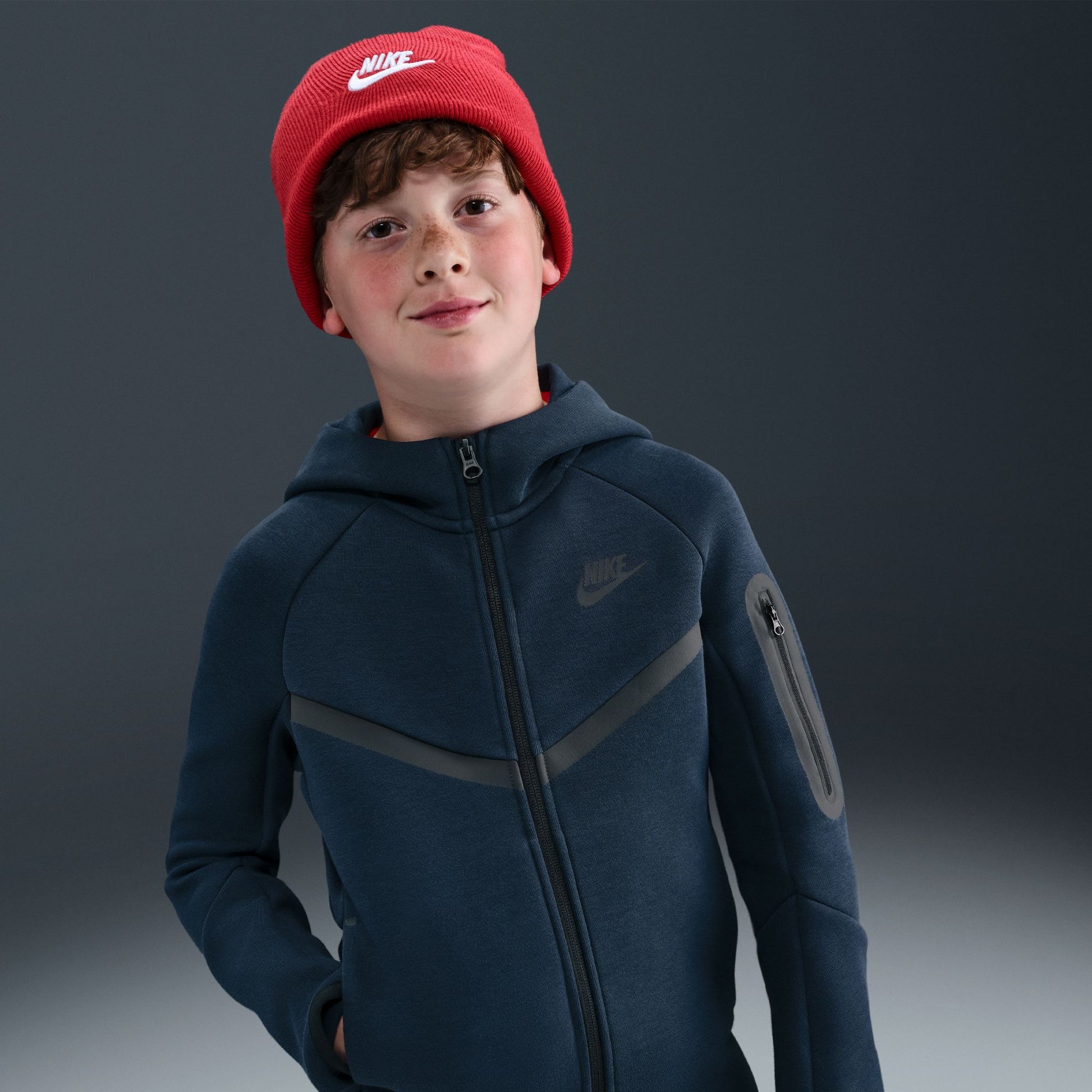Nike Big Kids Sportswear Tech Fleece Hoodie - Obsidian Denim Exchange