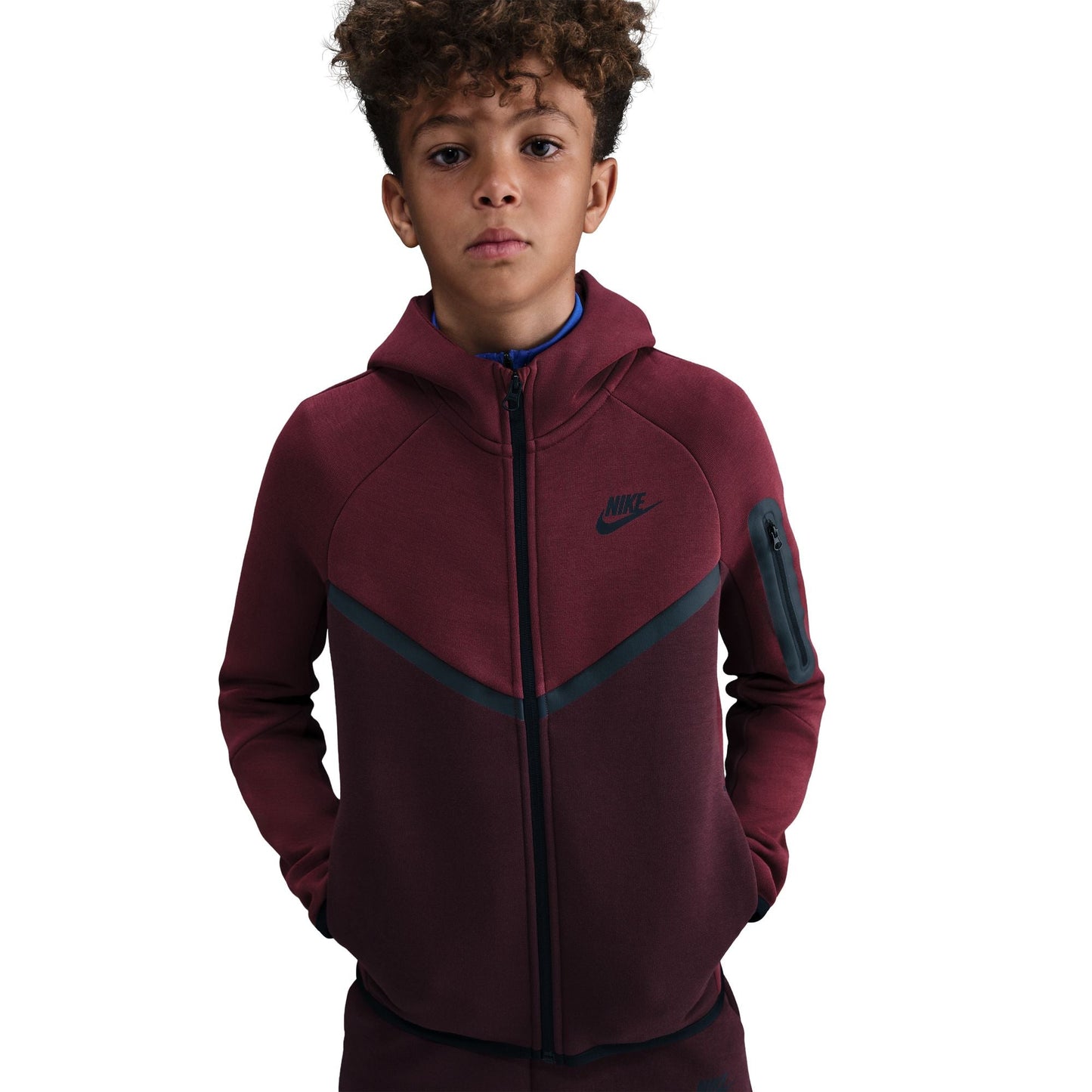 Nike Big Kids Sportswear Tech Fleece Hoodie - Burgundy Crush Denim Exchange