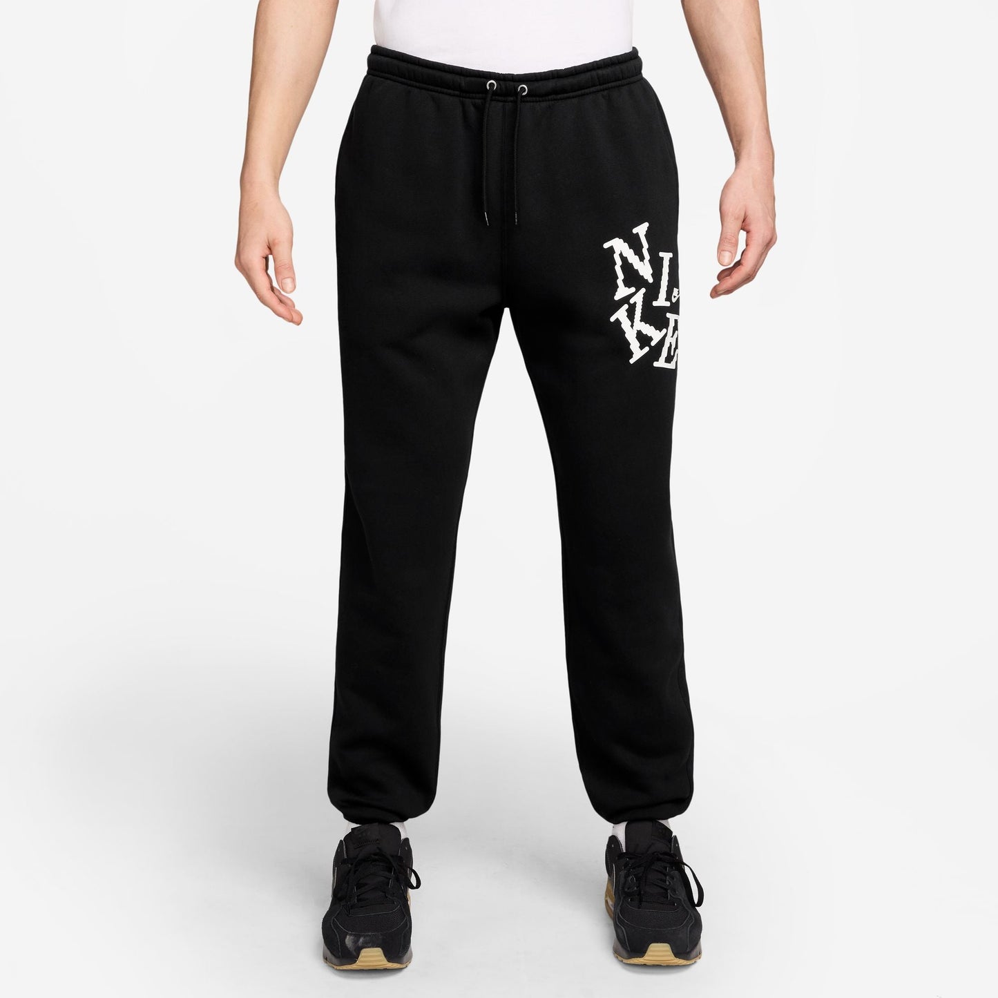 Nike Mens Cuffed Fleece Joggers - Black Denim Exchange
