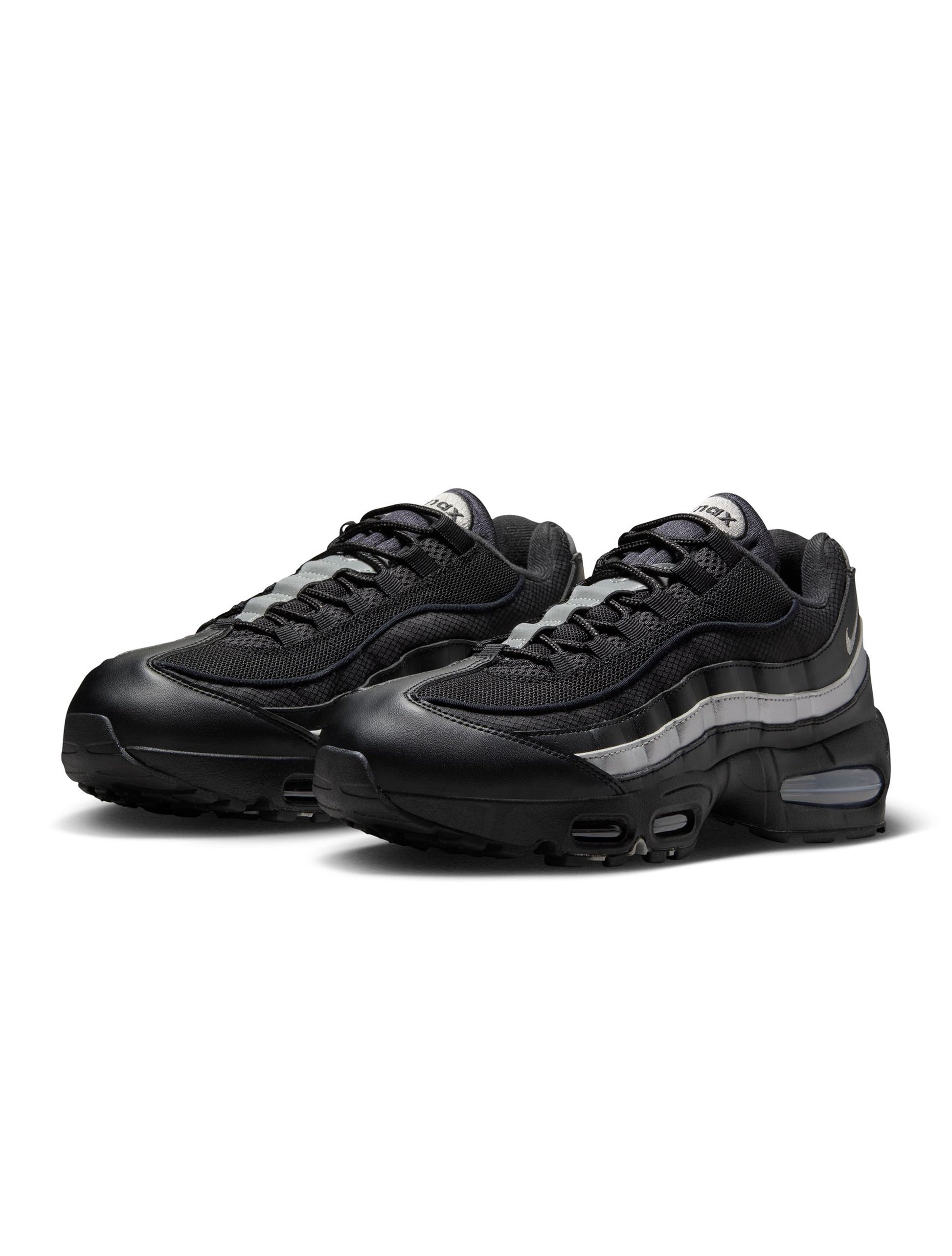 Nike Mens Air Max 95 "Big Bubble" - Black/Metallic Silver Denim Exchange