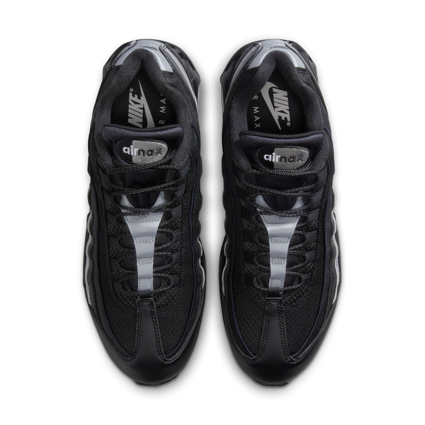 Nike Mens Air Max 95 "Big Bubble" - Black/Metallic Silver Denim Exchange