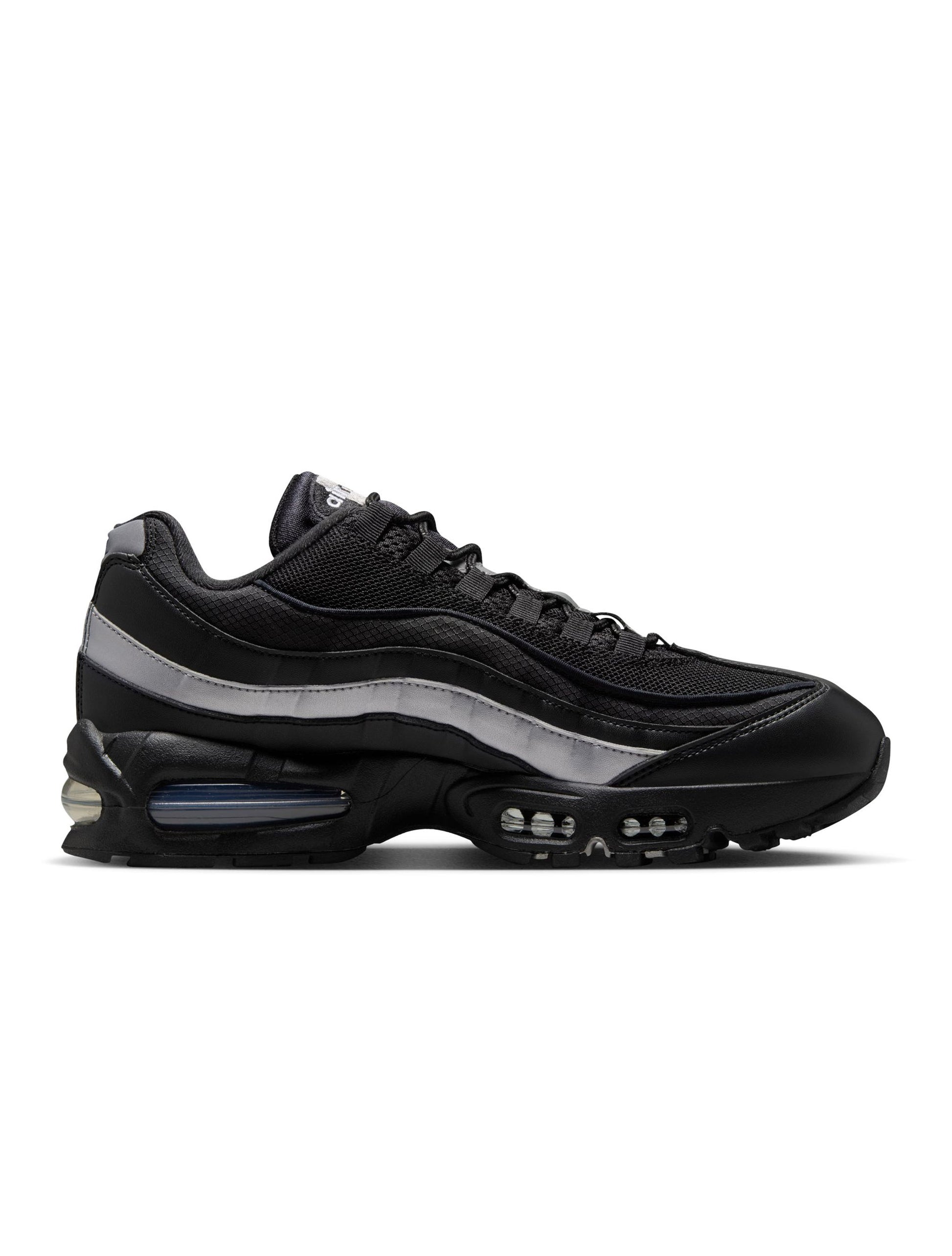 Nike Mens Air Max 95 "Big Bubble" - Black/Metallic Silver Denim Exchange