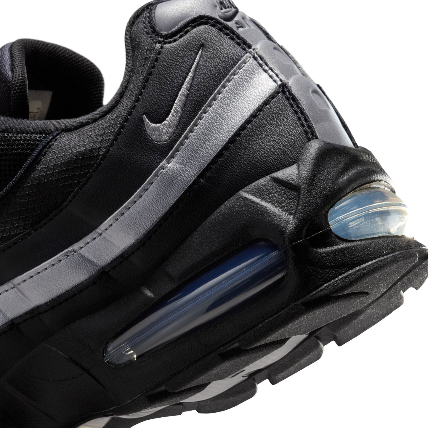 Nike Mens Air Max 95 "Big Bubble" - Black/Metallic Silver Denim Exchange