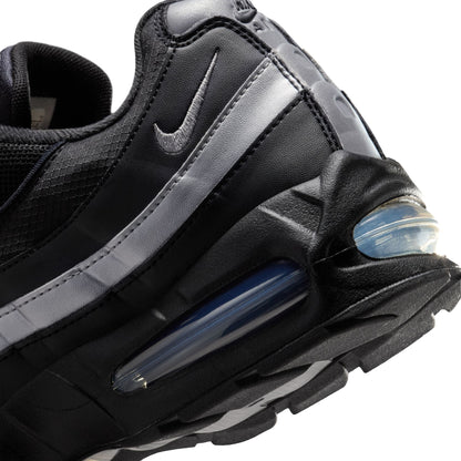 Nike Mens Air Max 95 "Big Bubble" - Black/Metallic Silver Denim Exchange
