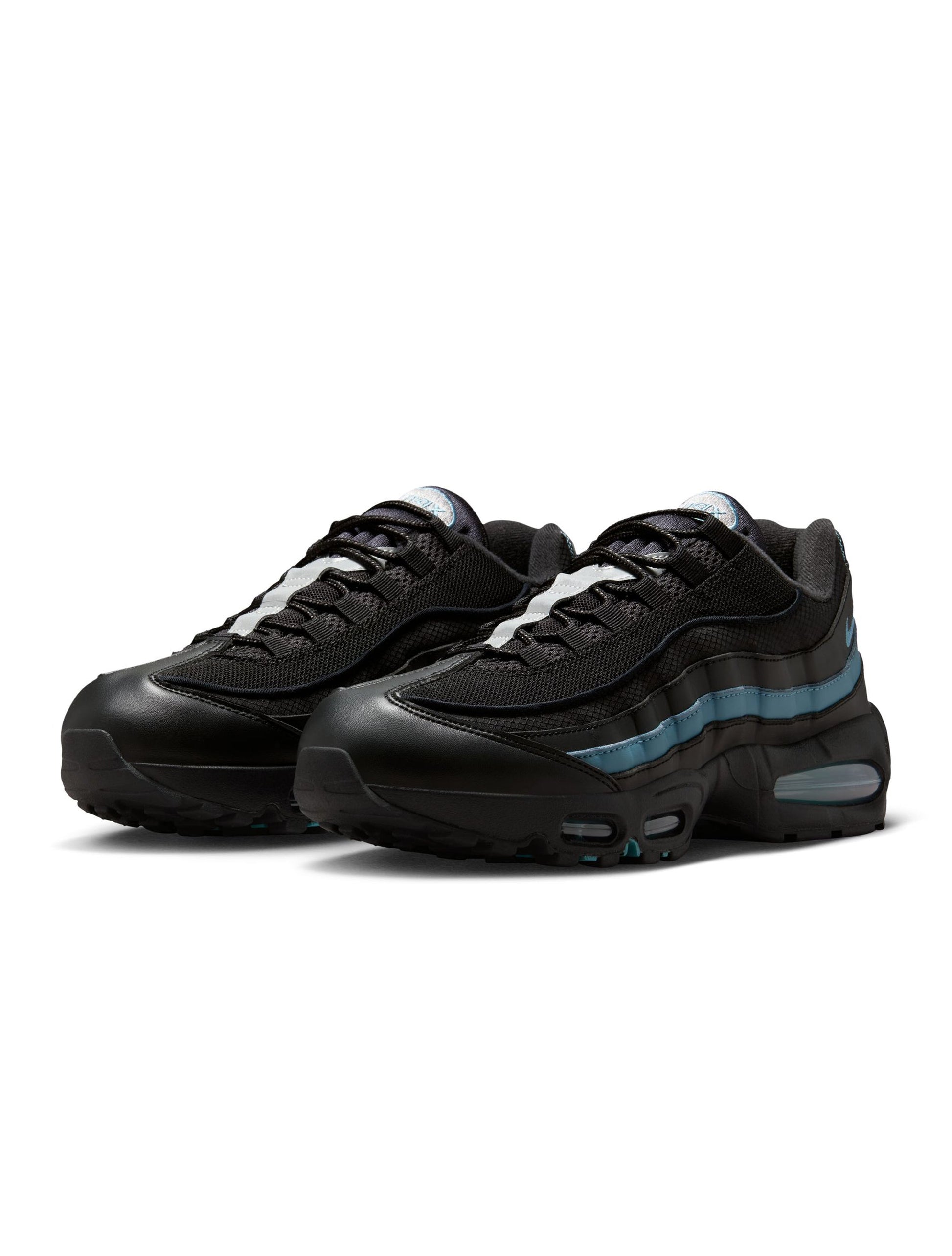 Nike Mens Air Max 95 "Big Bubble" - Black/Smokey Blue Denim Exchange