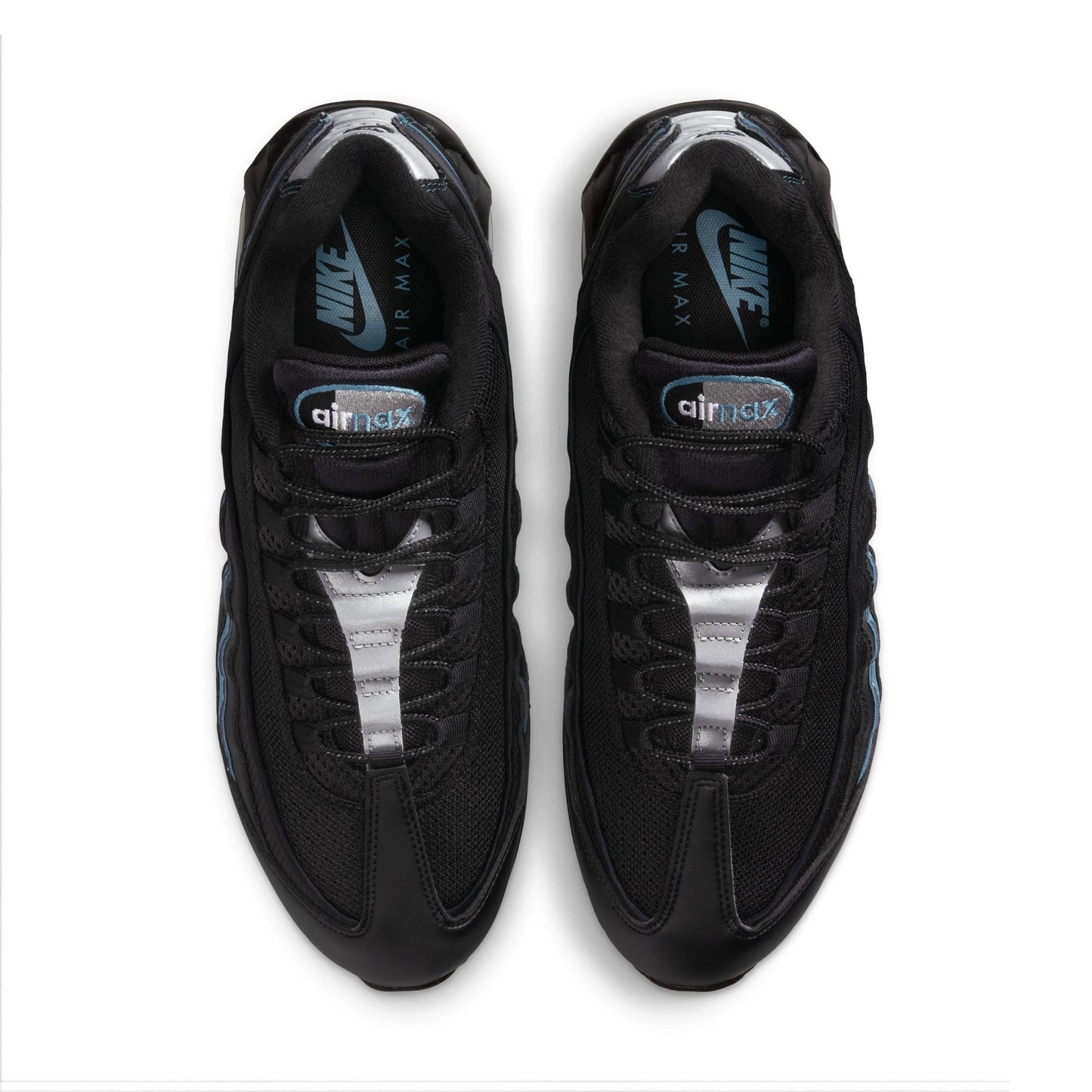 Nike Mens Air Max 95 "Big Bubble" - Black/Smokey Blue Denim Exchange