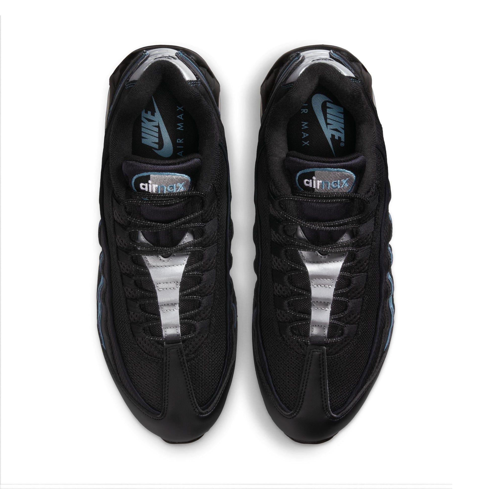 Nike Mens Air Max 95 "Big Bubble" - Black/Smokey Blue Denim Exchange