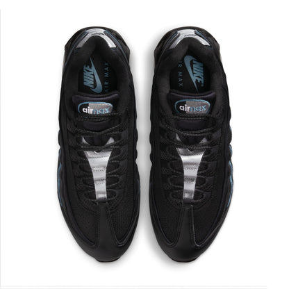 Nike Mens Air Max 95 "Big Bubble" - Black/Smokey Blue Denim Exchange