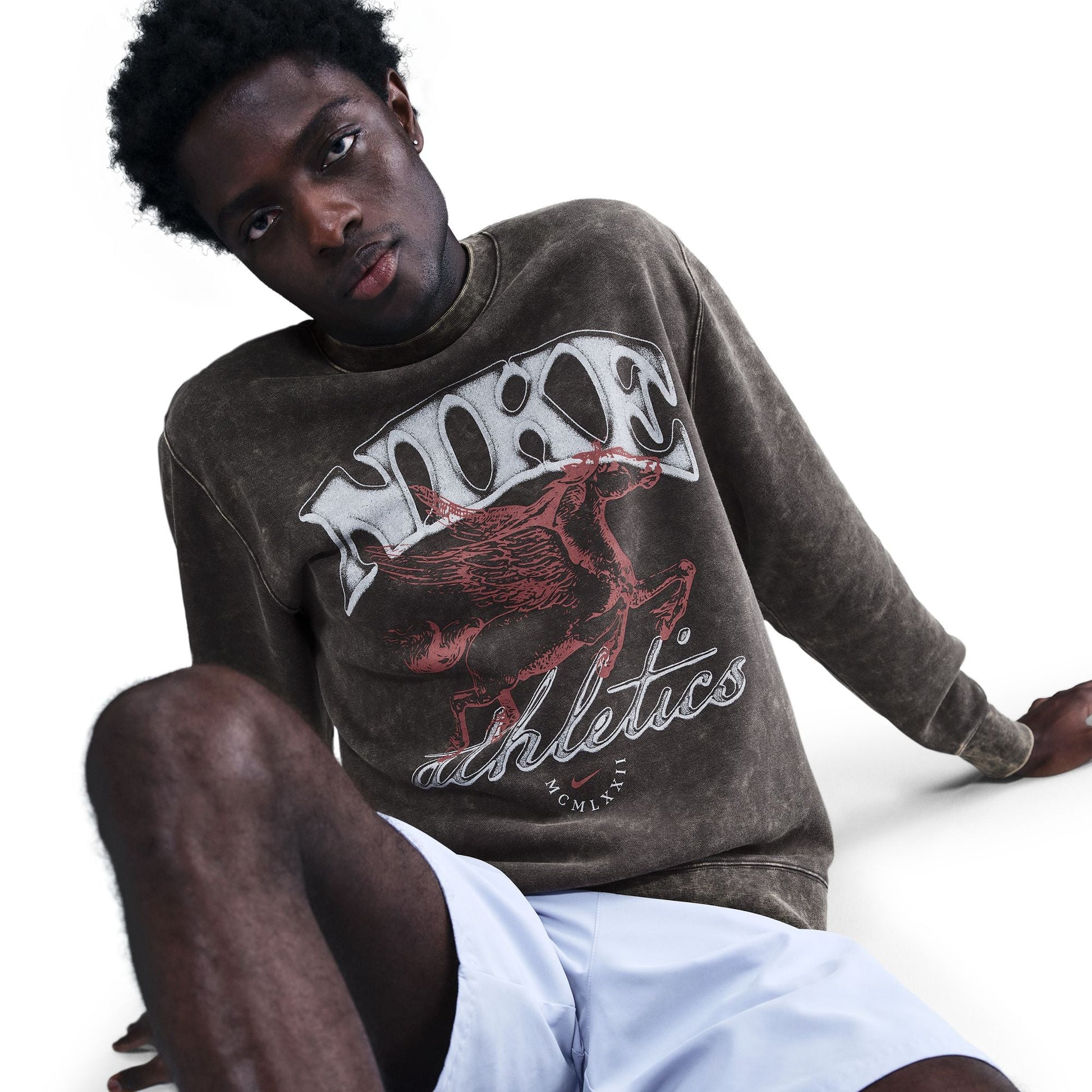 Nike Mens Sportswear Club Fleece Crewneck - Anthracite Denim Exchange